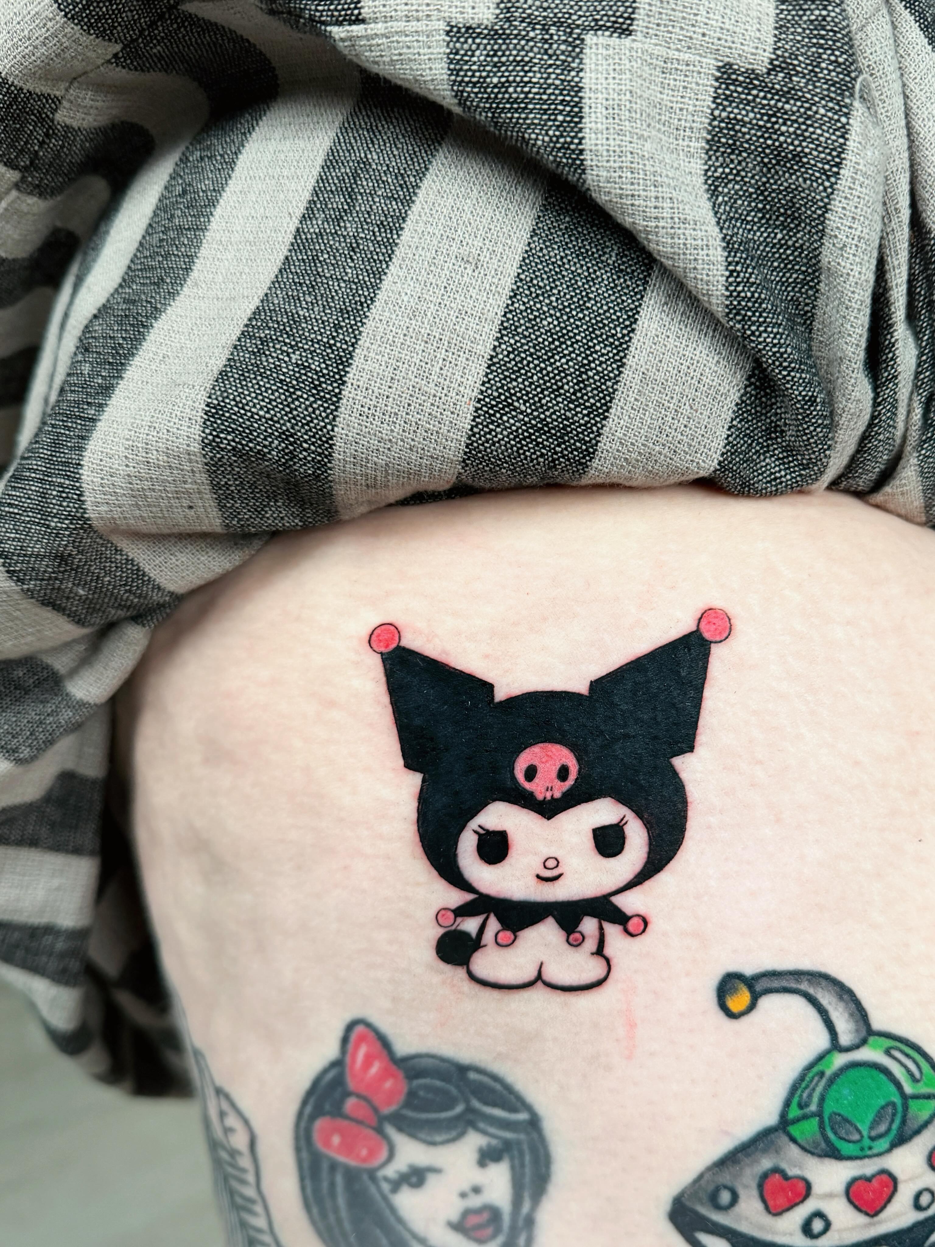 Tattoo by @thea_inklab — dotwork, anime