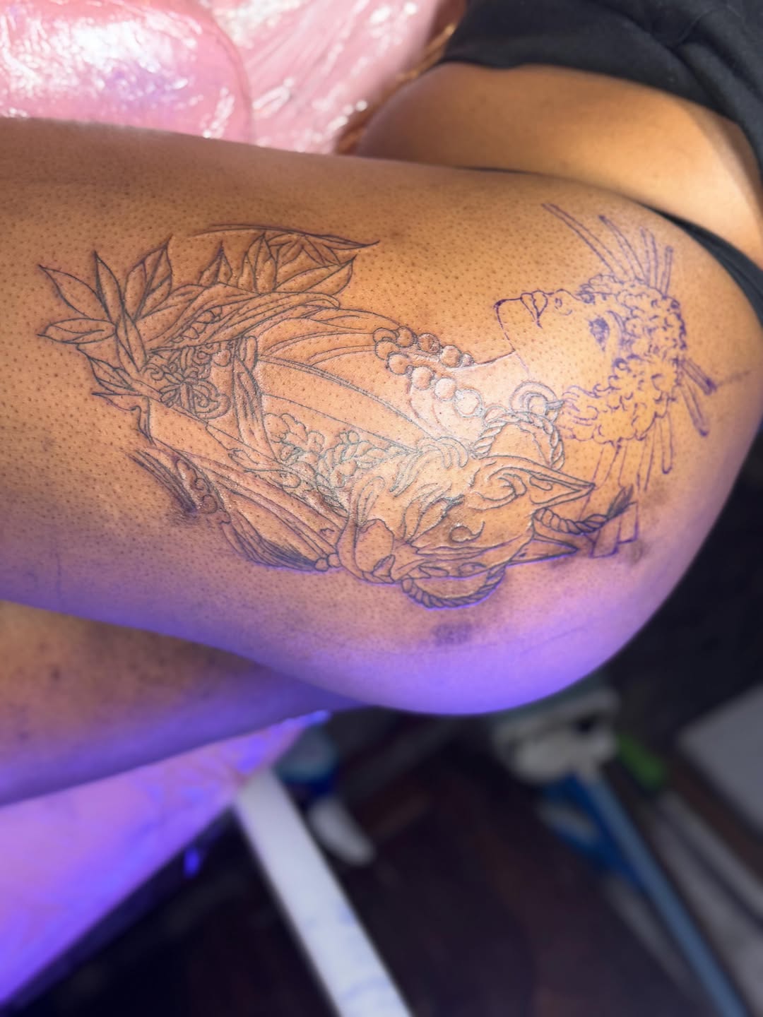 Tattoo by @ironroots — black_and_grey