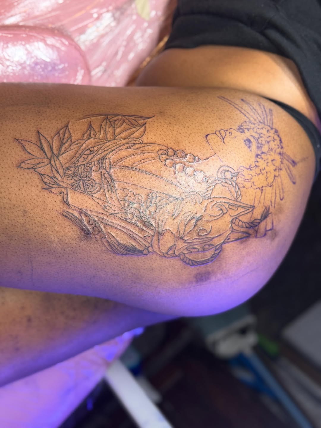 Tattoo by @ironroots — black_and_grey