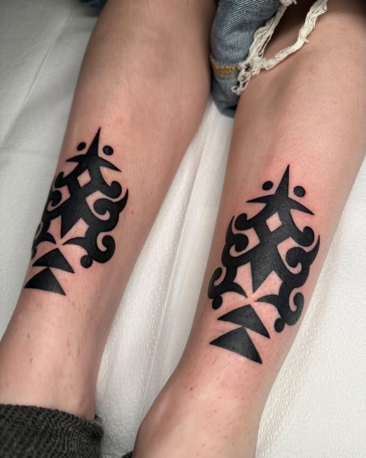 Tattoo by @krystaltattoo — tribal, blackwork