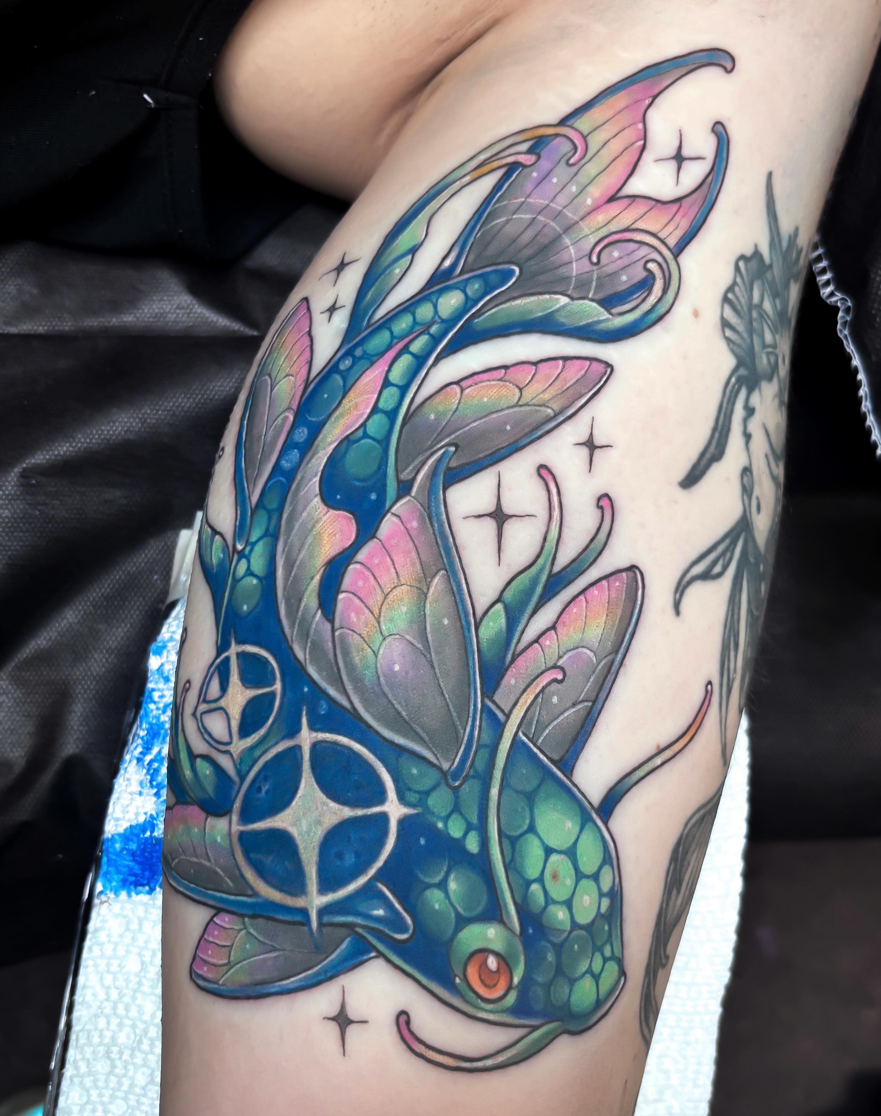 Tattoo by @fairygremlinn — dotwork, new_school