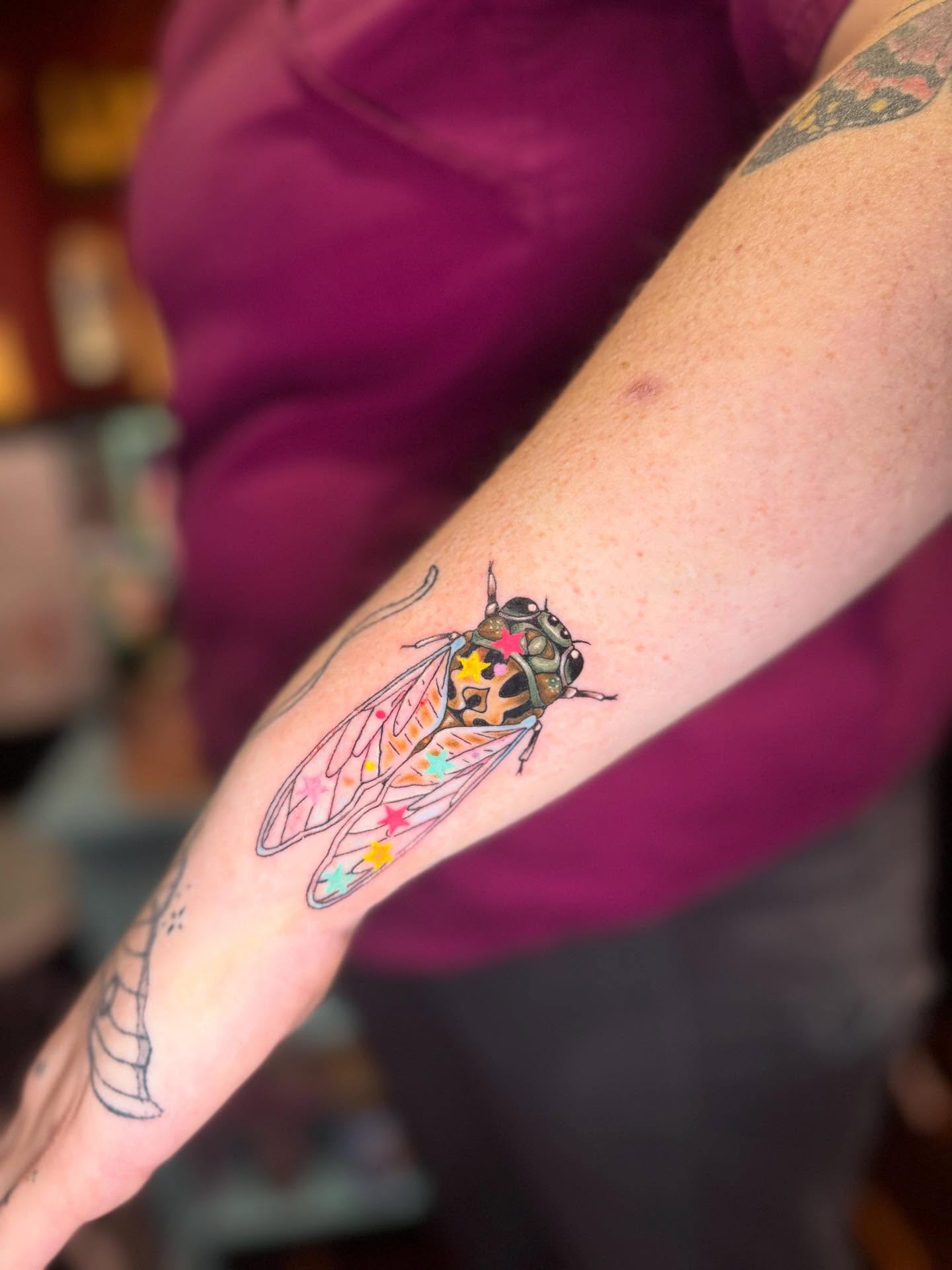 Tattoo by @boogaharts — dotwork