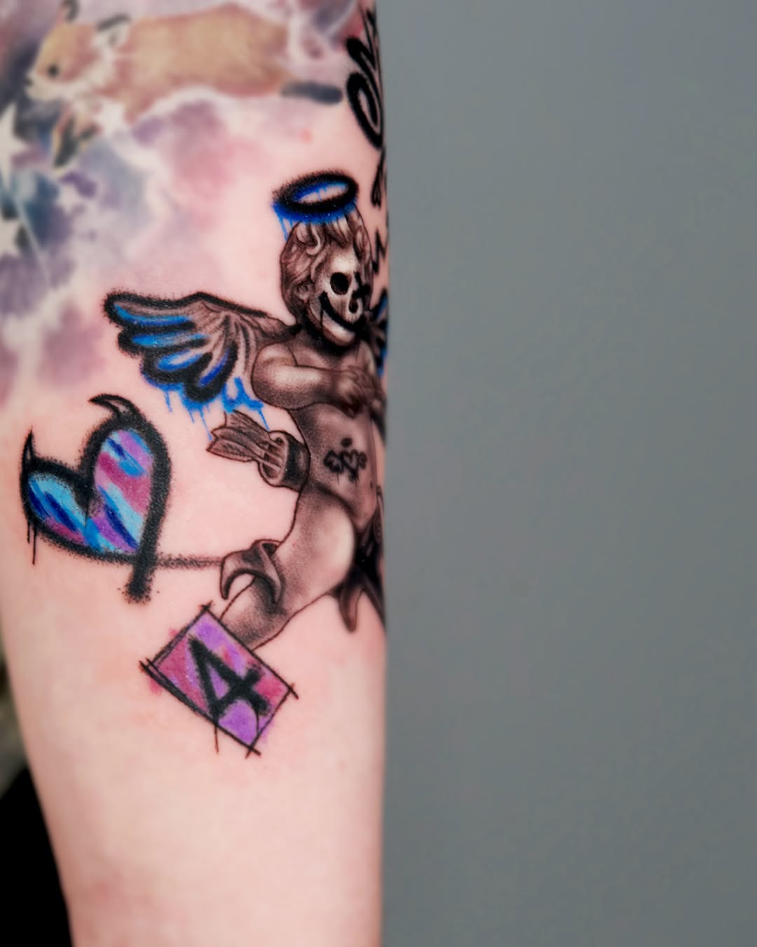 Tattoo by @tattooist_yeye — black_and_grey, trash_polka