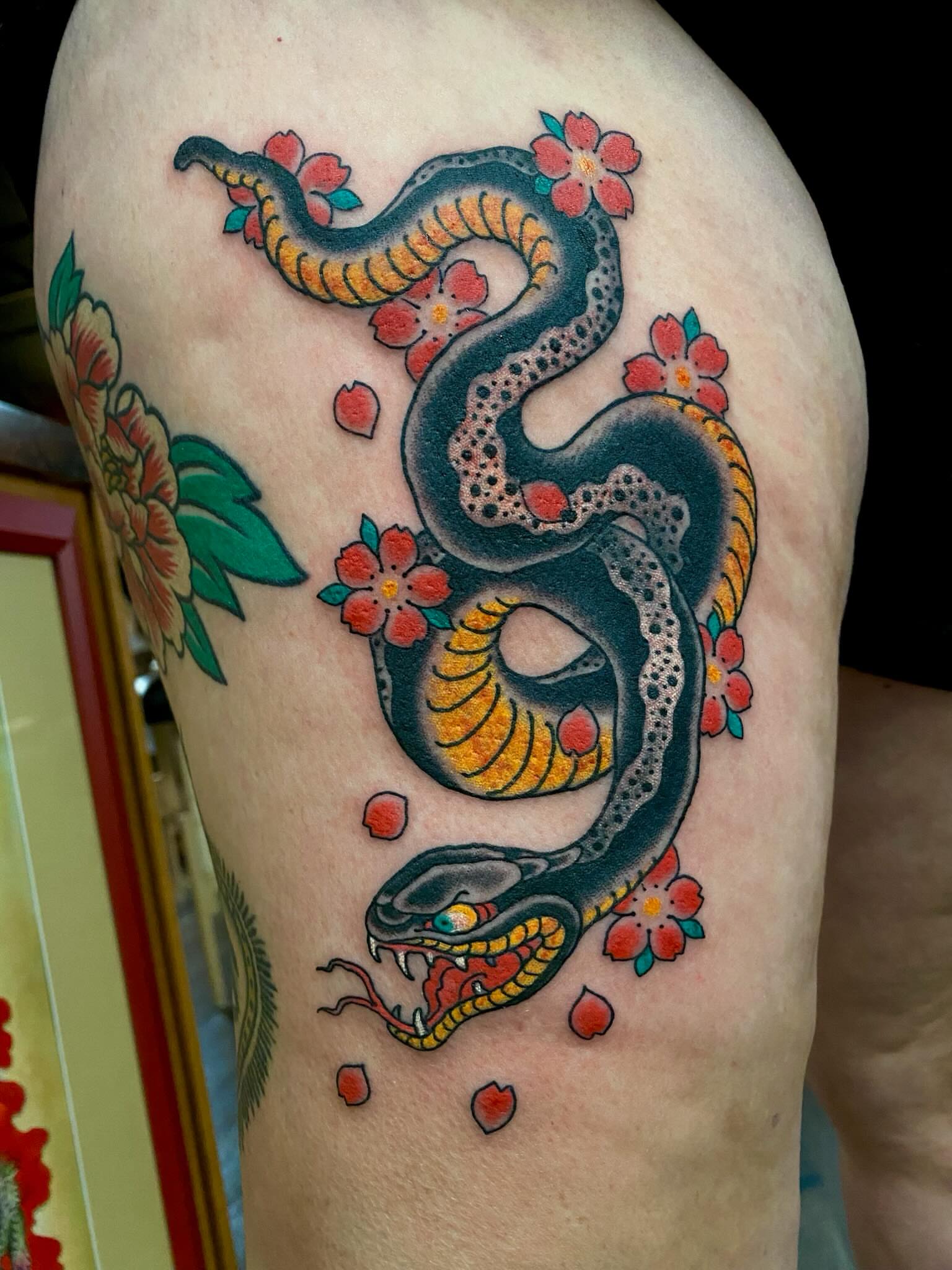 Tattoo by @elijahcole — american_traditional, dotwork