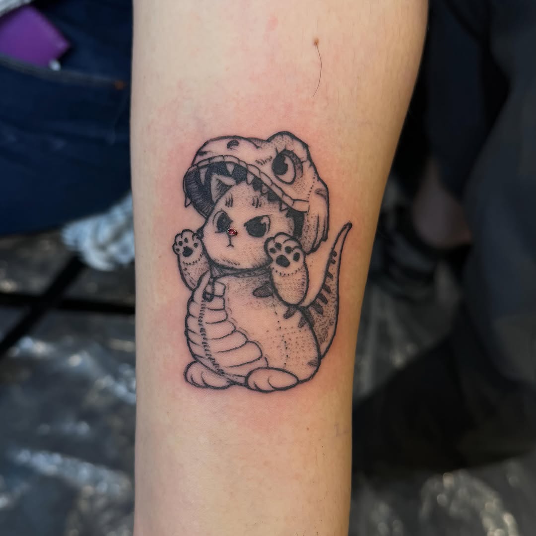 Tattoo by @mralextattoos — dotwork, chicano