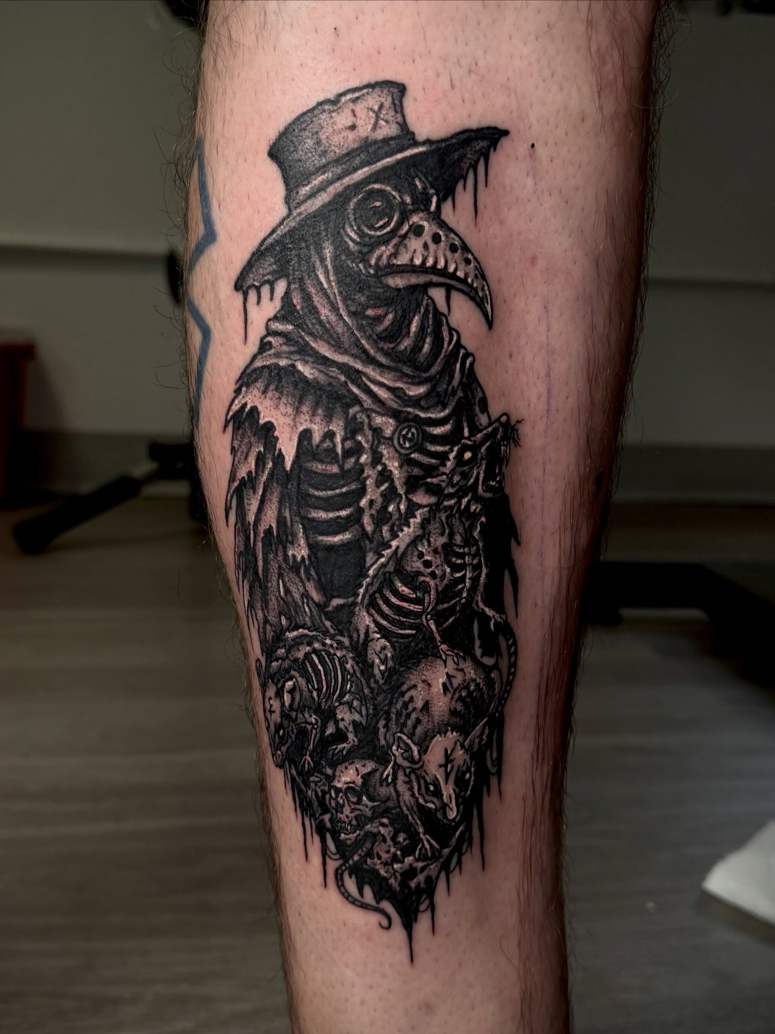 Tattoo by @blvckheart_ink — black_and_grey, dark_realism