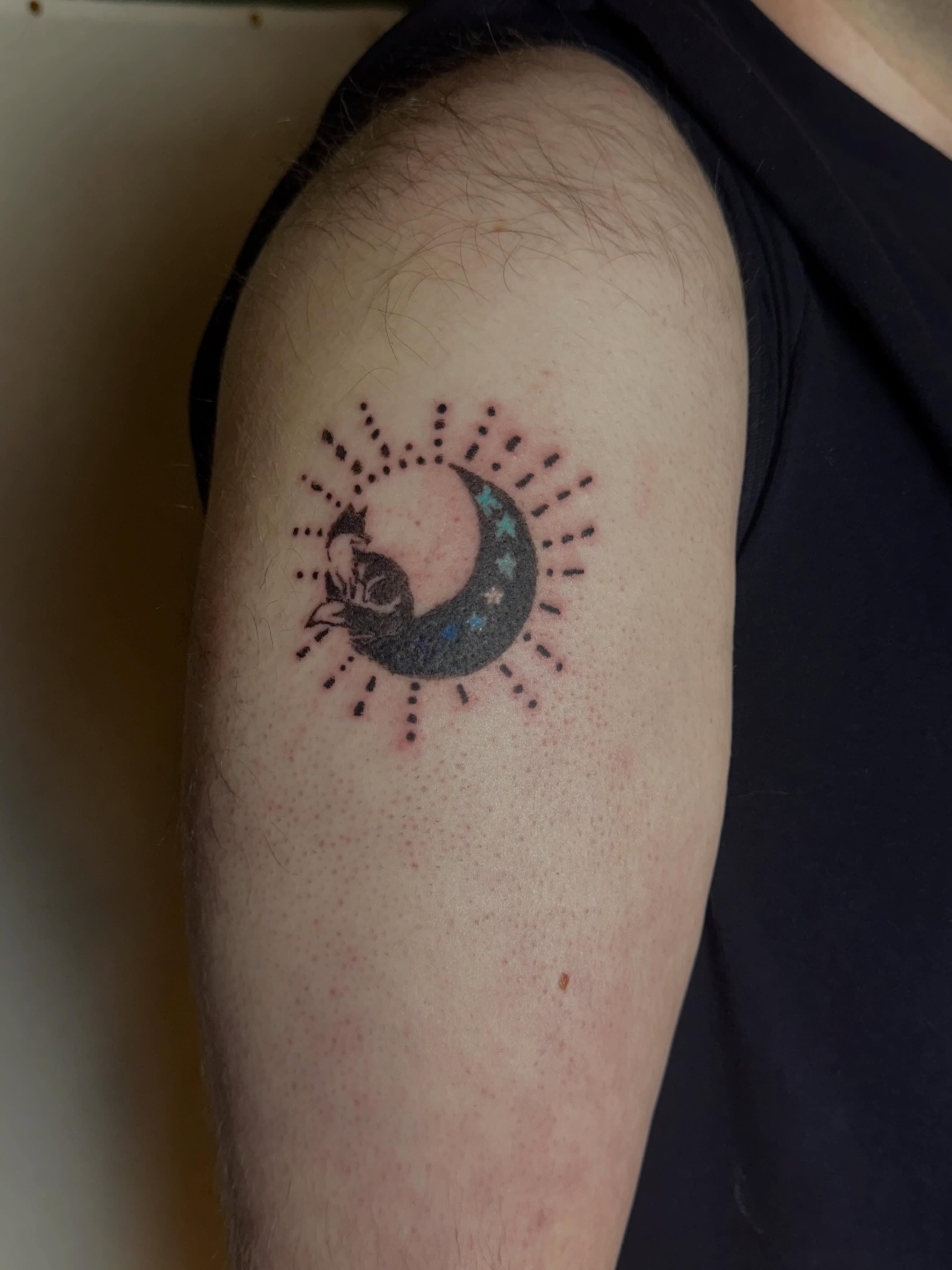 Tattoo by @hanamaru.ink — dotwork