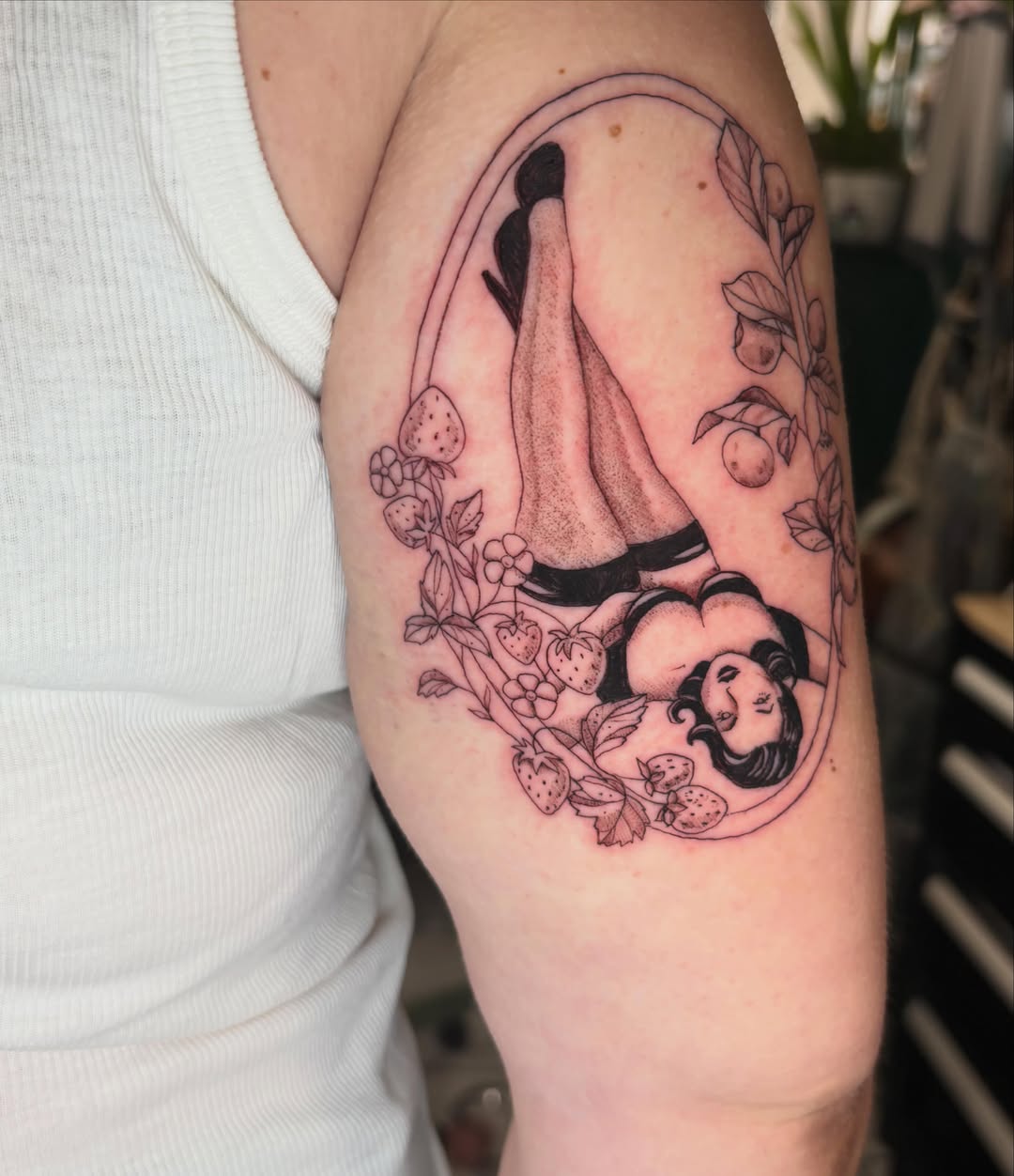 Tattoo by @tankgurl_tattoos — black_and_grey