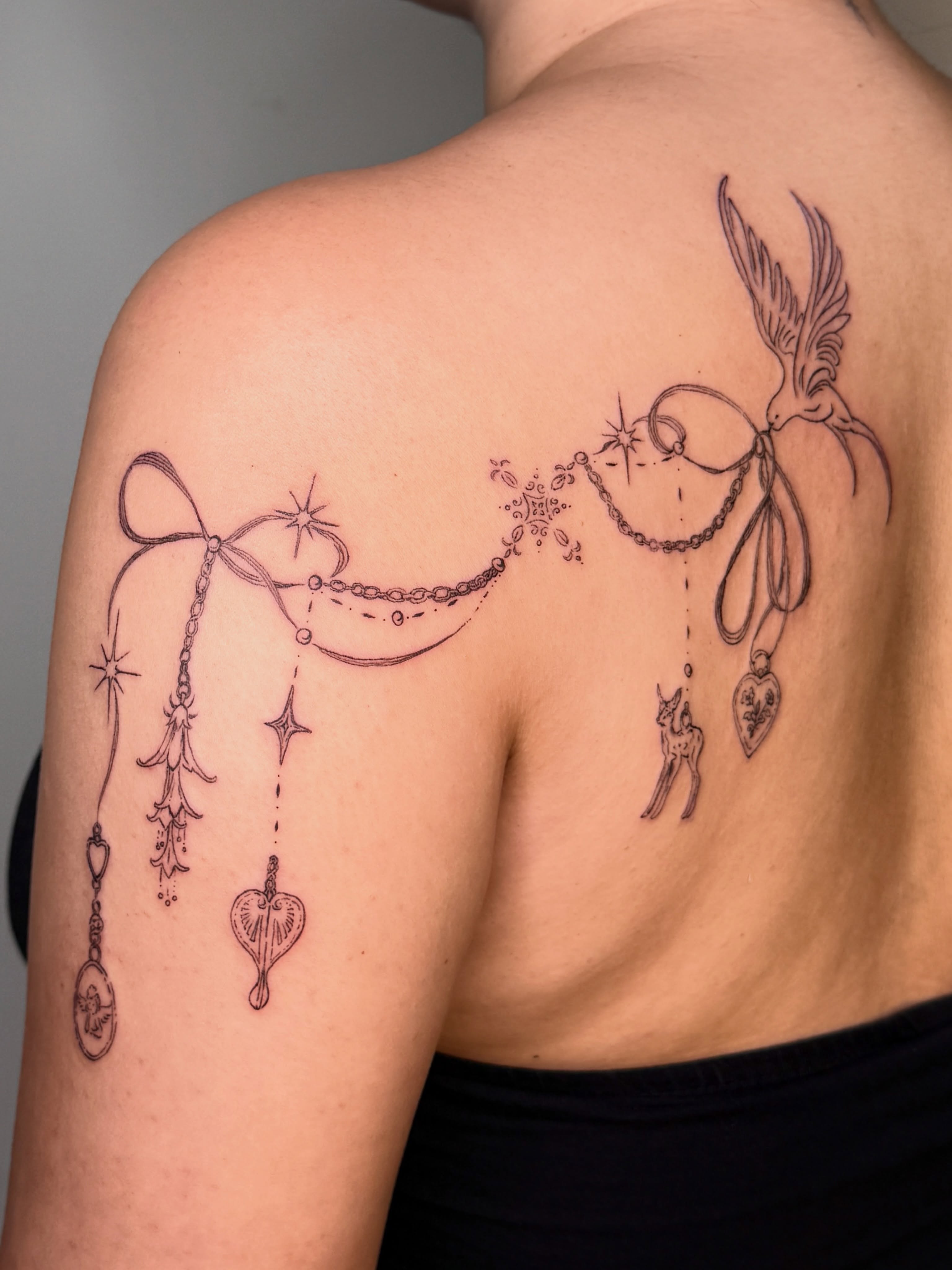 Ornamental ornamental tattoo on the back by Tater Tot Tats ꧁꧂ Myla
