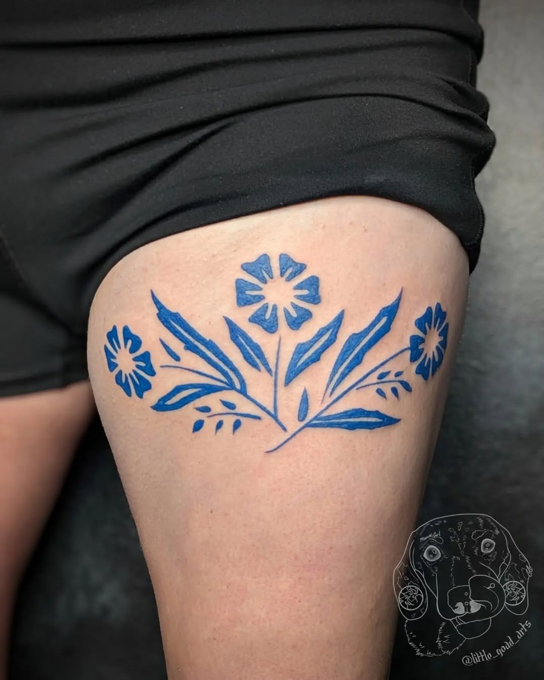 Tattoo by @little_goad_arts โ blackwork