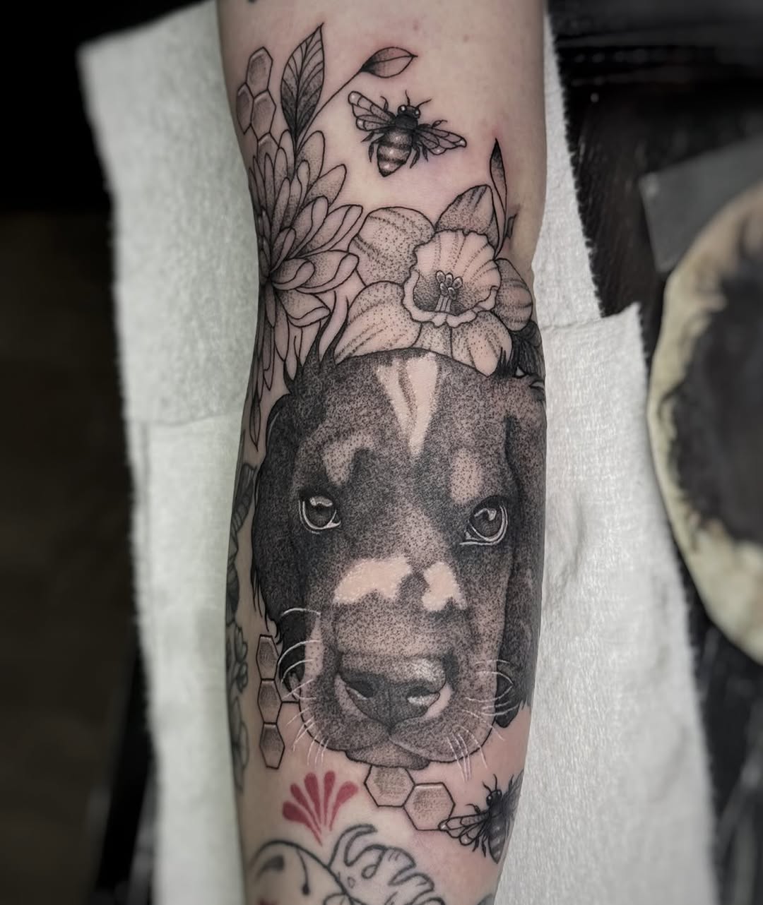 Tattoo by @joanadianetattoos β realism, dotwork