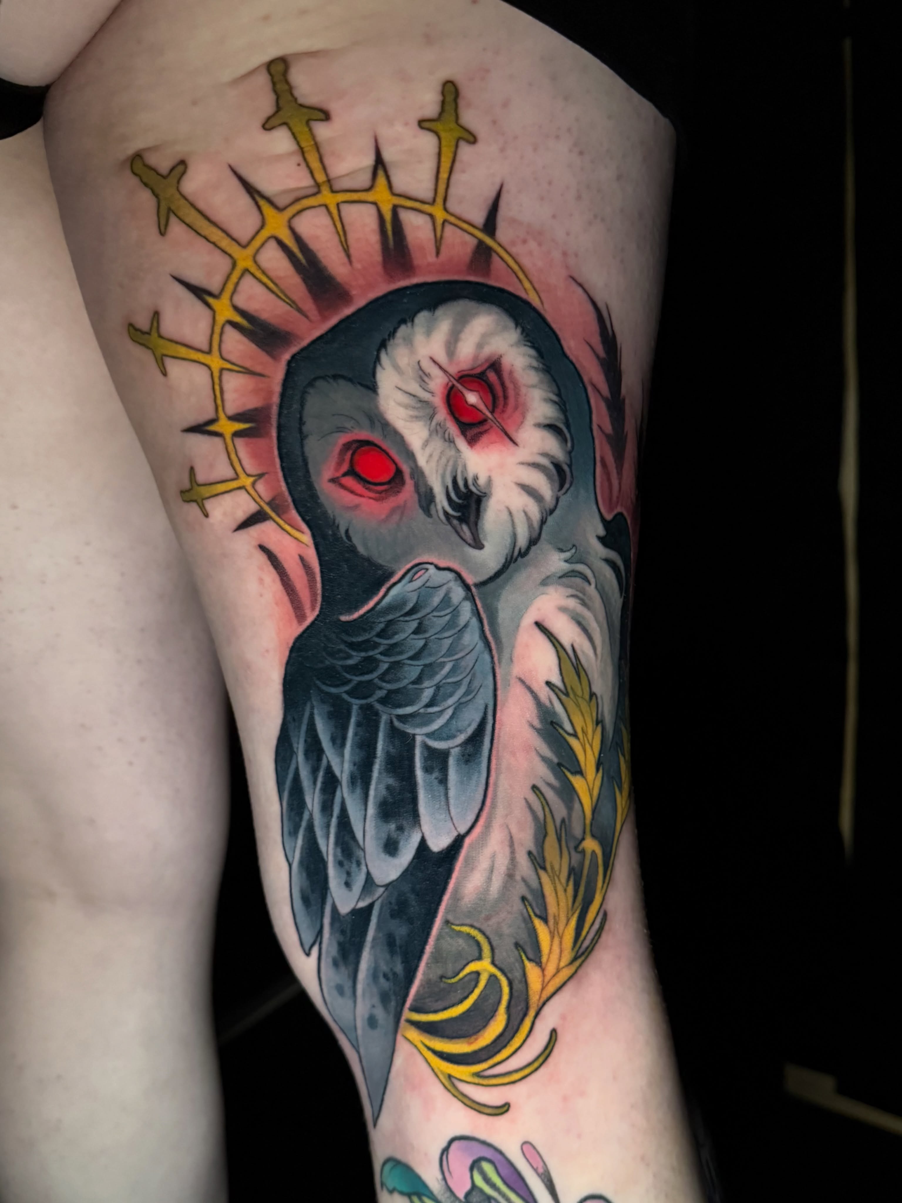 Tattoo by @krissy.carnage — american_traditional, dark_realism