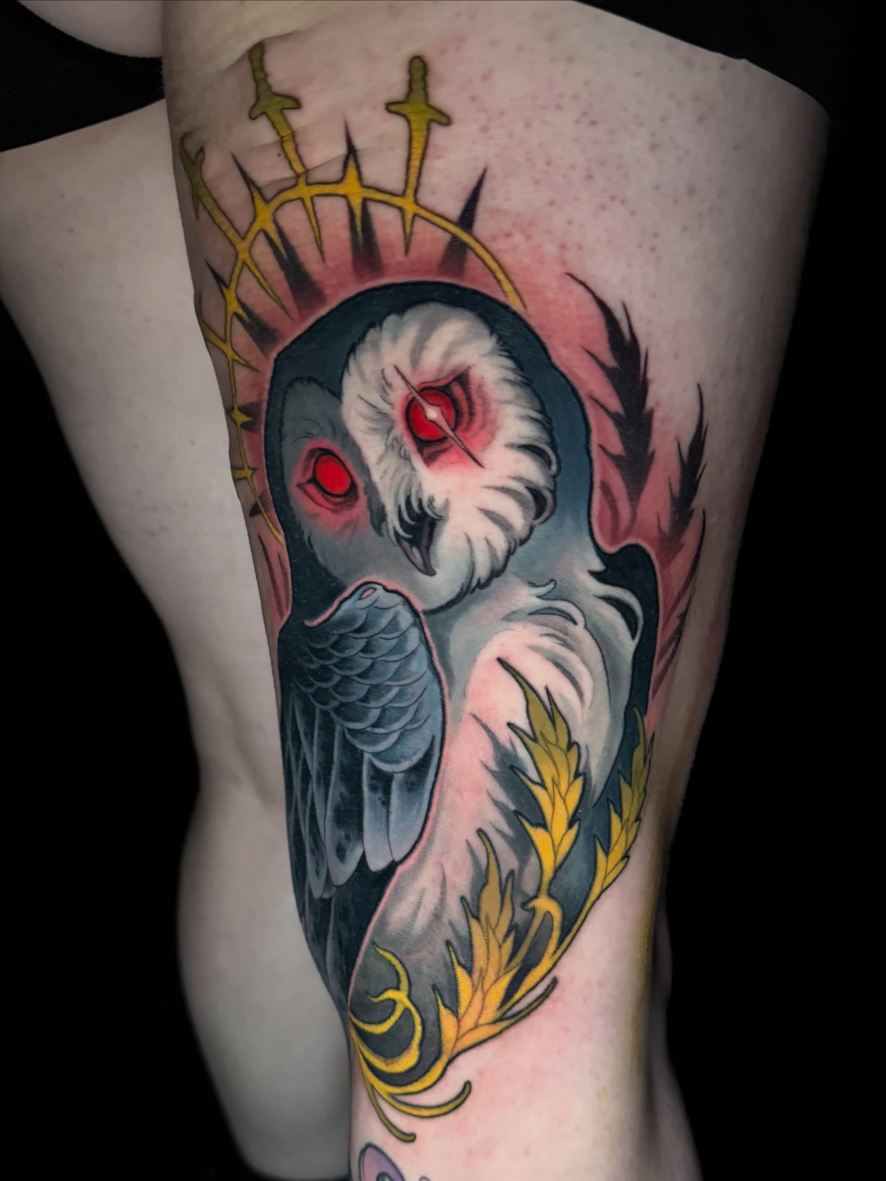 Tattoo by @krissy.carnage — american_traditional, dark_realism