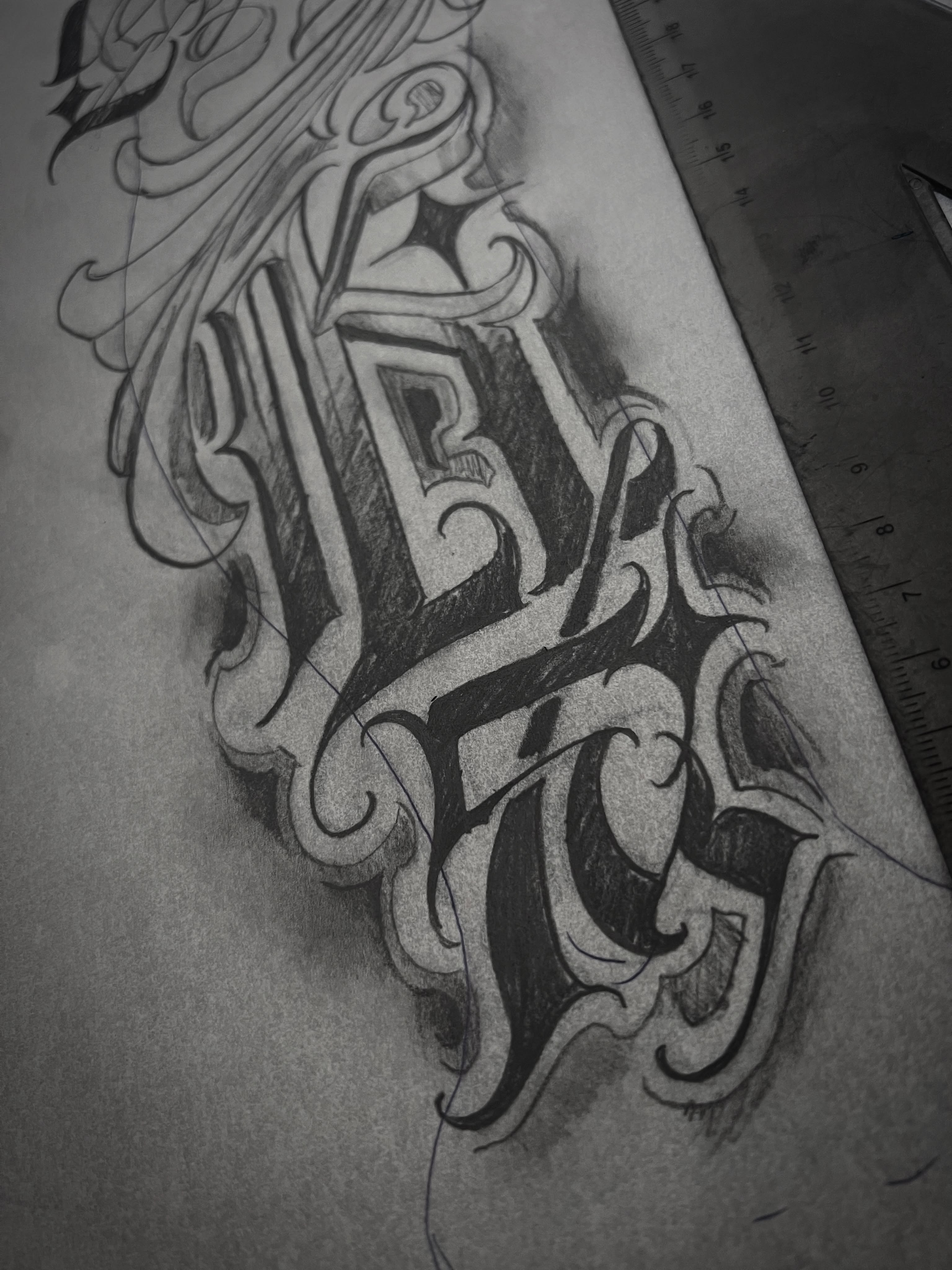 Tattoo by @osopolar_tattoos — lettering_script