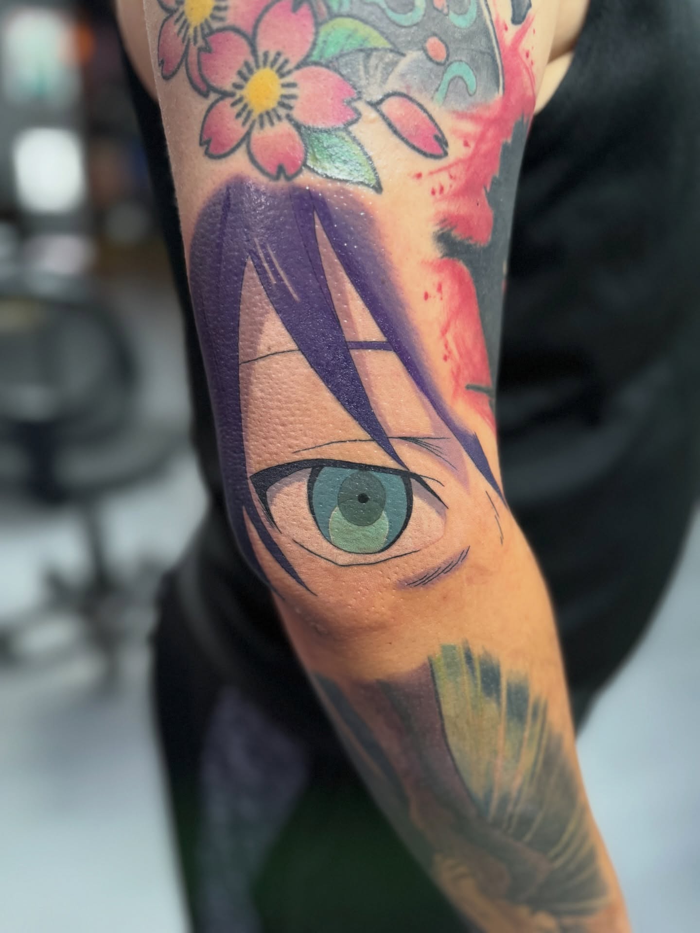 Tattoo by @erinmorbidtattoo — realism, anime