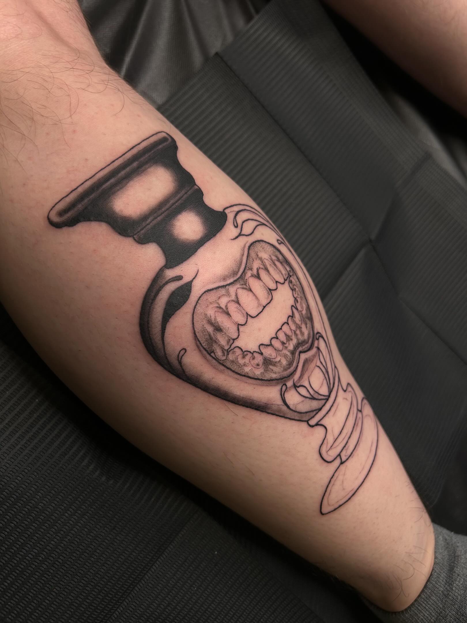 Tattoo by @socratiicrrat — black_and_grey, realism