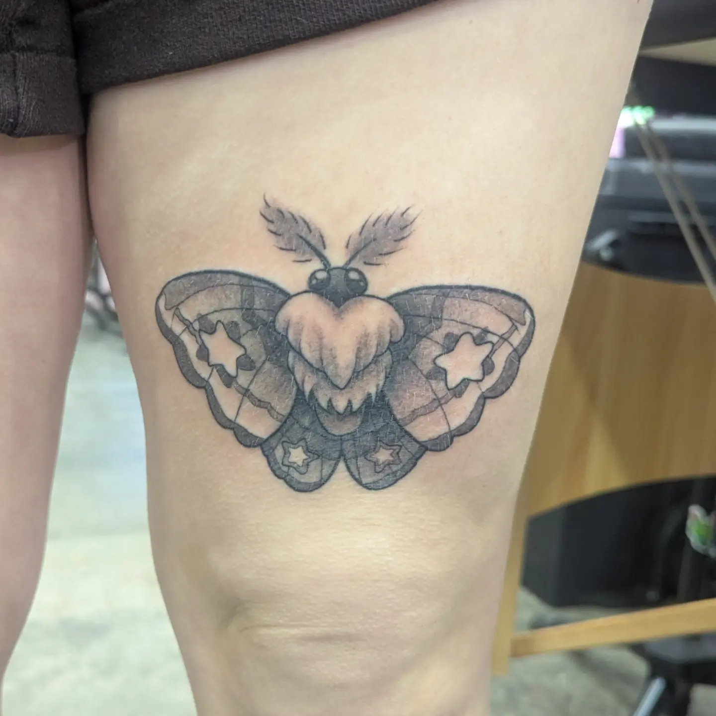 Tattoo by @skiesafiretattoo — black_and_grey
