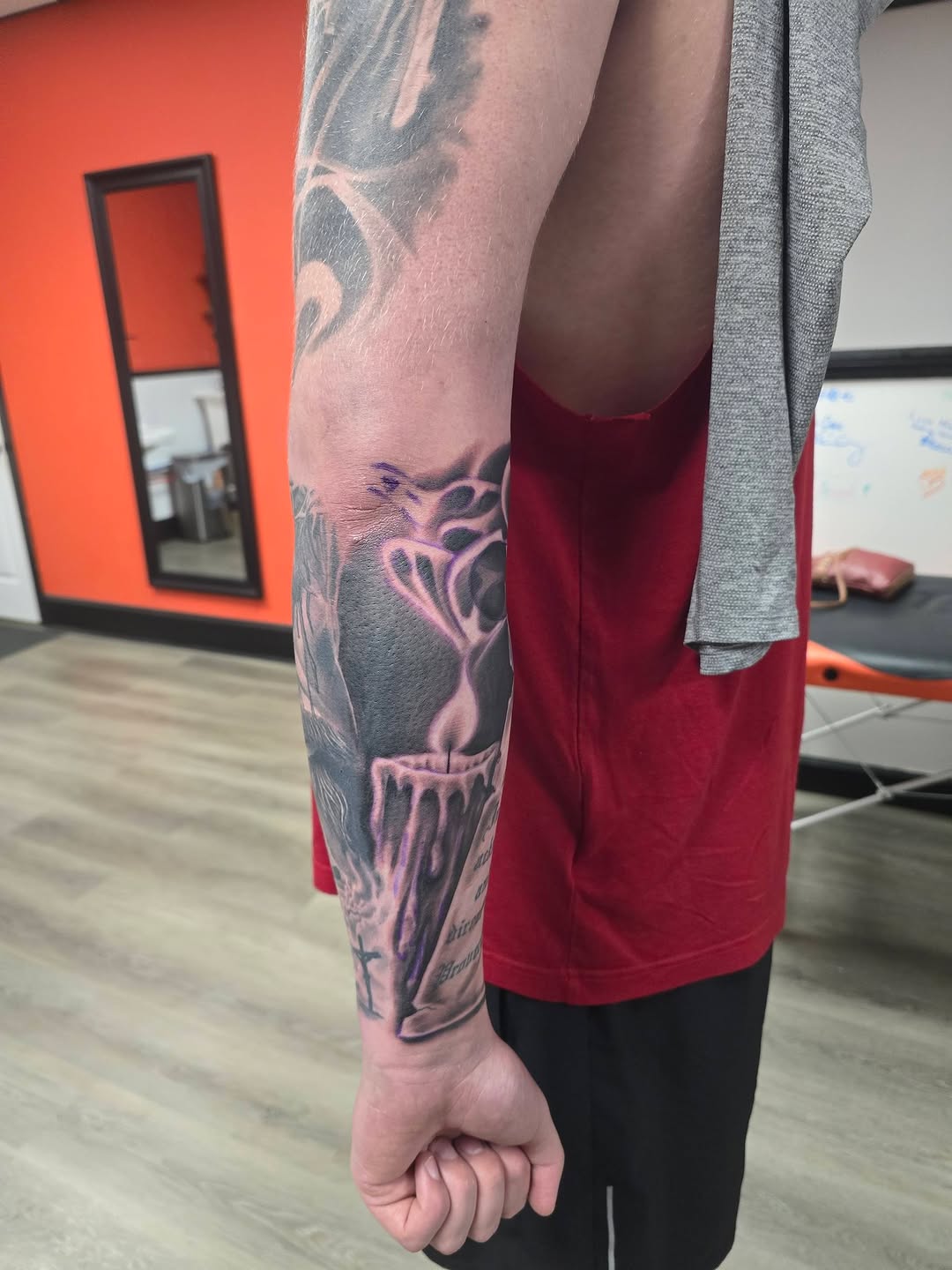 Tattoo by @karmakazeturtle — black_and_grey, realism