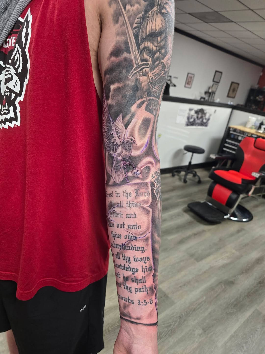 Tattoo by @karmakazeturtle — realism, black_and_grey