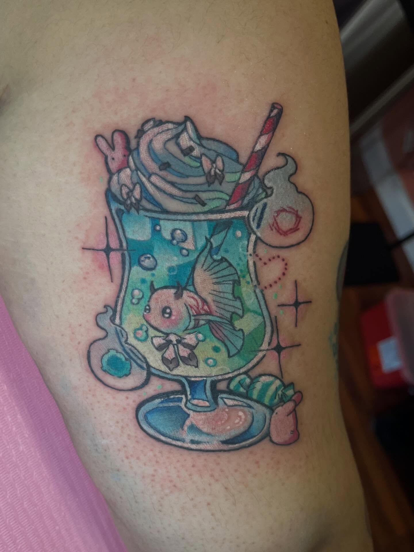 Tattoo by @pinkpeonyink — new_school, watercolor