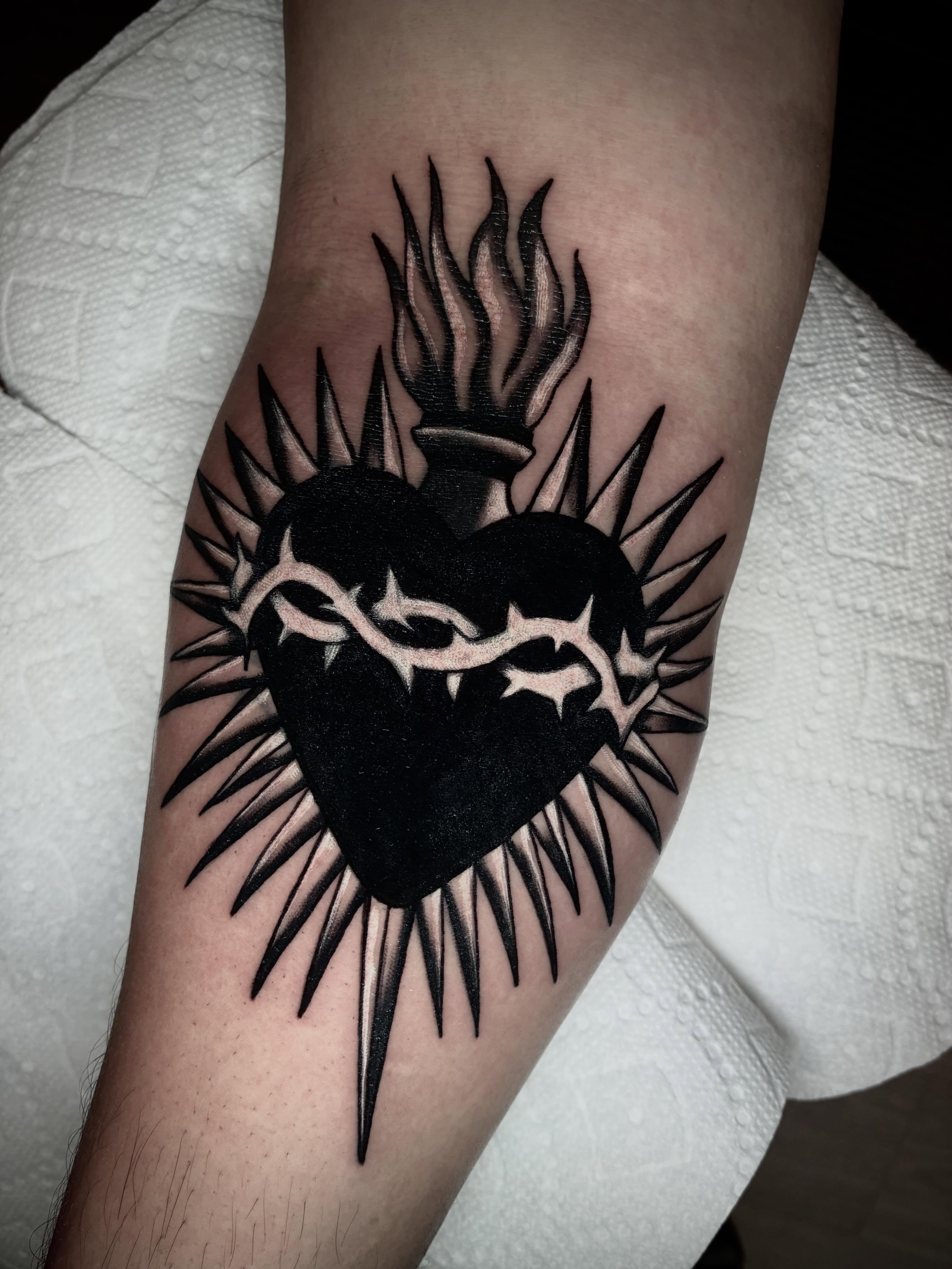 Tattoo by @marzxink — black_and_grey