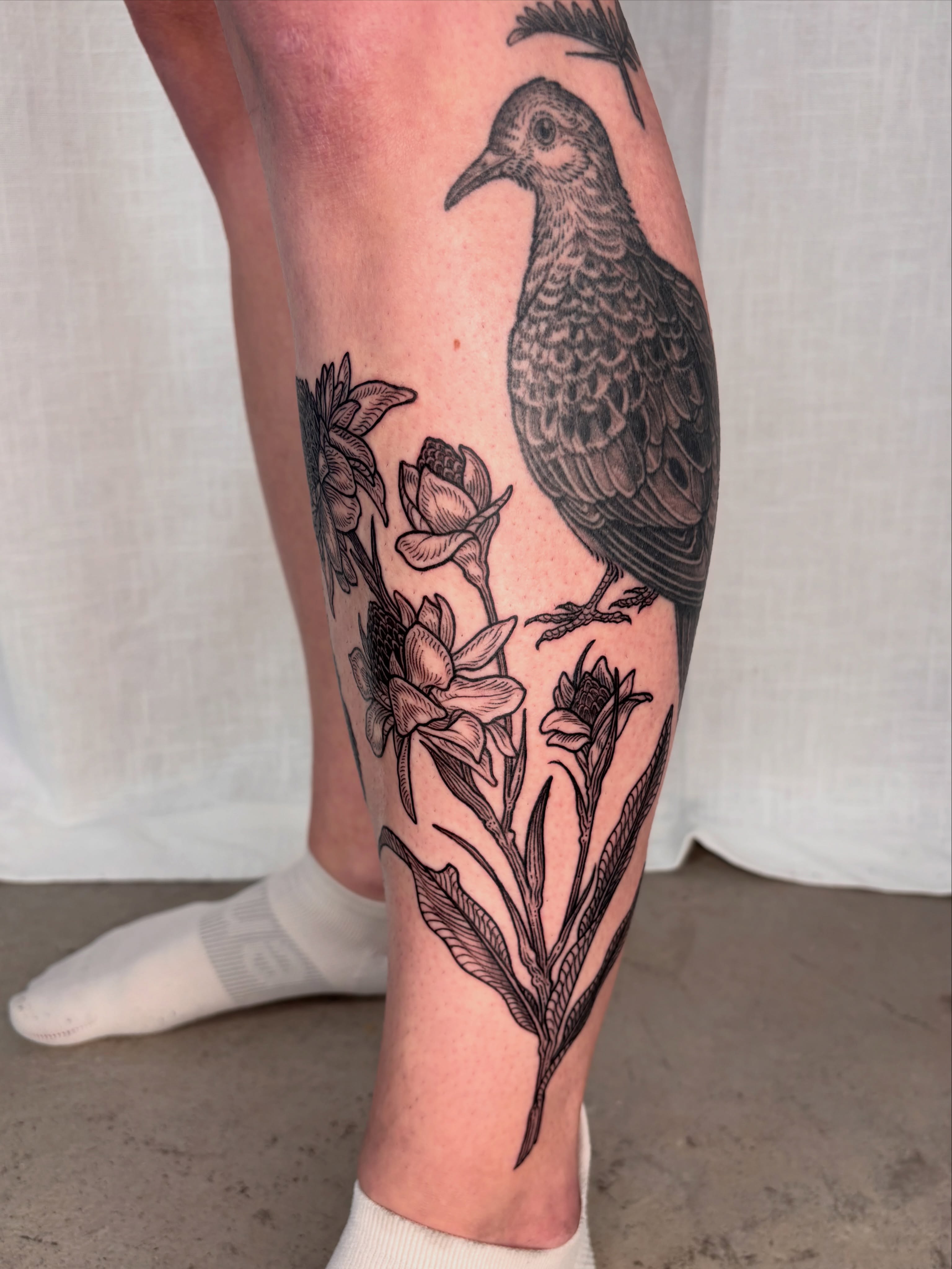 Tattoo by @maggiechotattoo — black_and_grey