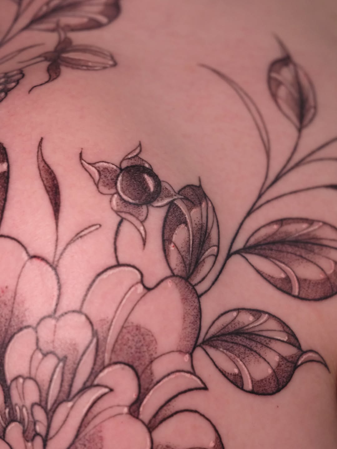 Tattoo by @velvet_corpse — black_and_grey, dotwork