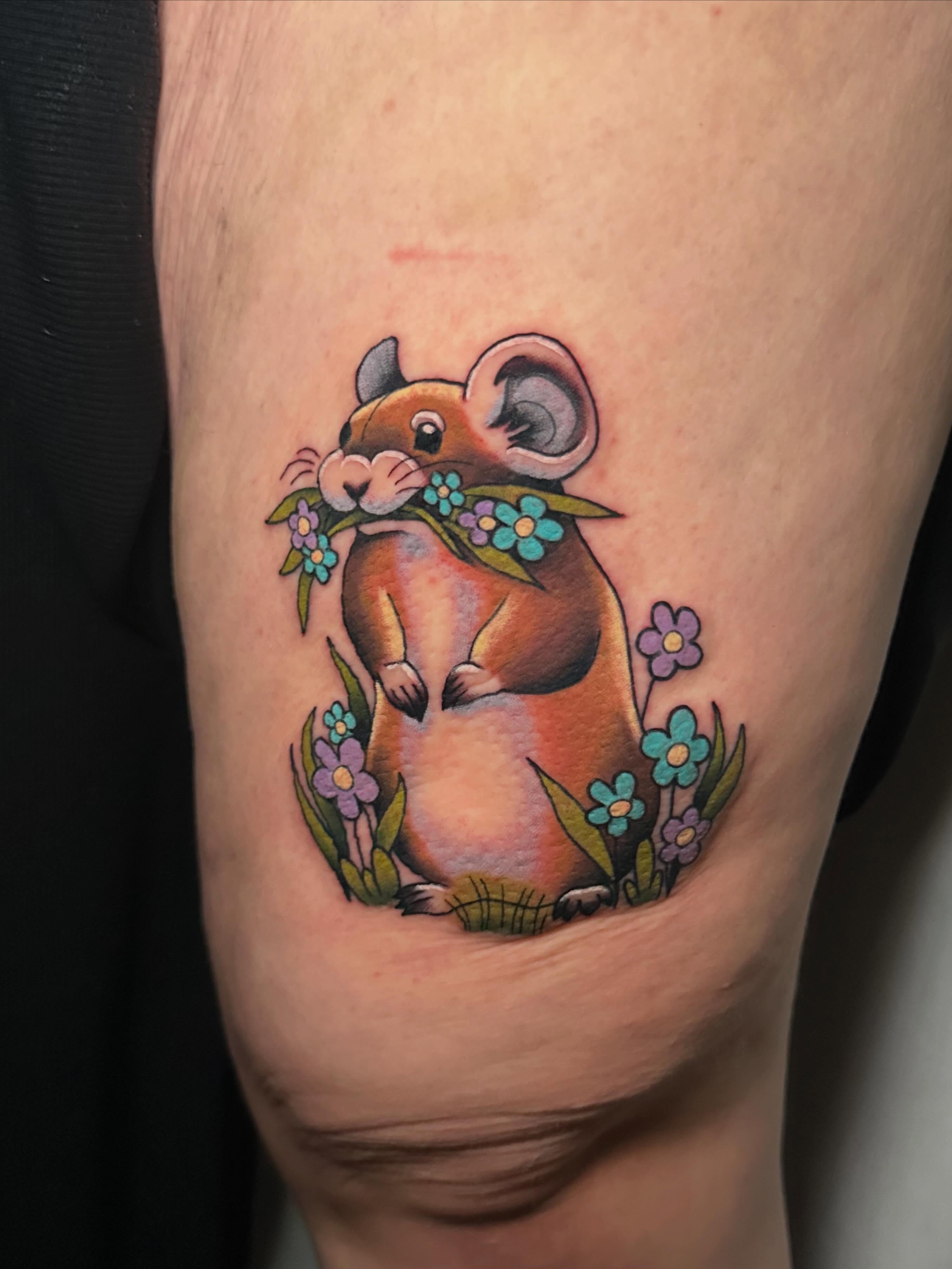 Tattoo by @happycampertattoos โ new_school