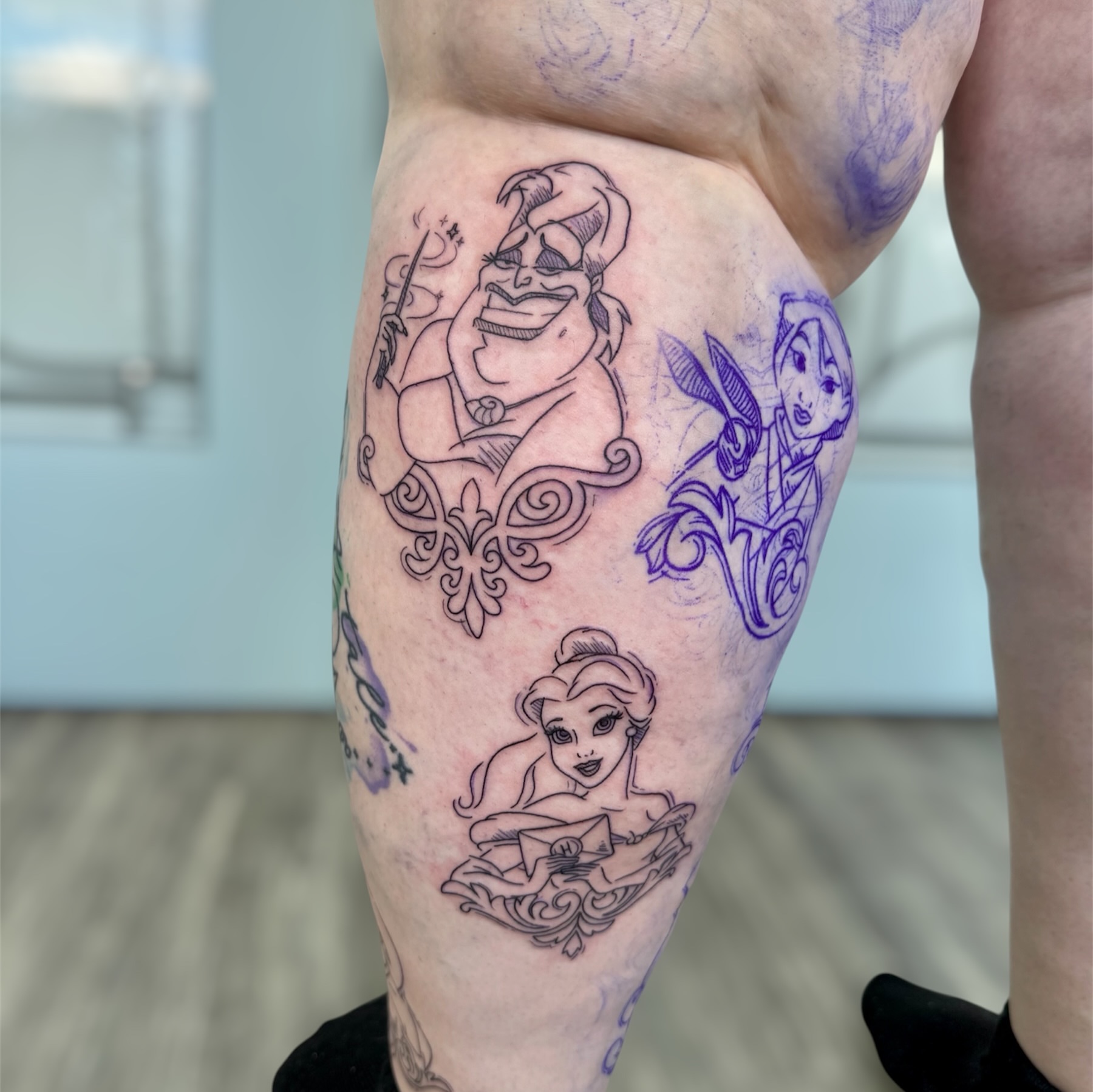 Tattoo by @disnerdtattoo — black_and_grey