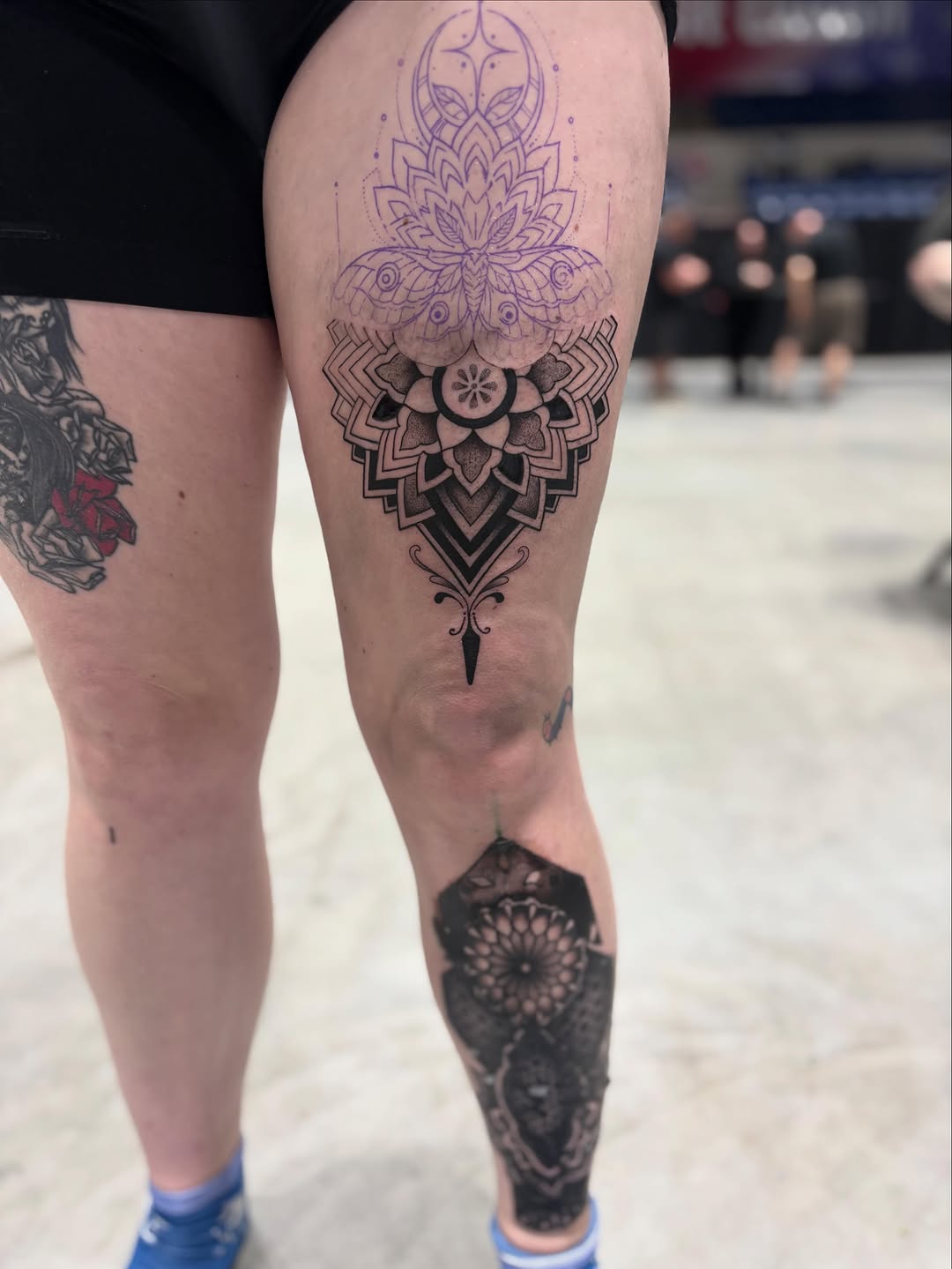 Tattoo by @tattoos_by_trav — geometric, dotwork