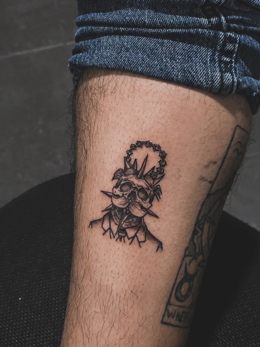Tattoo by @terrordimensional — black_and_grey