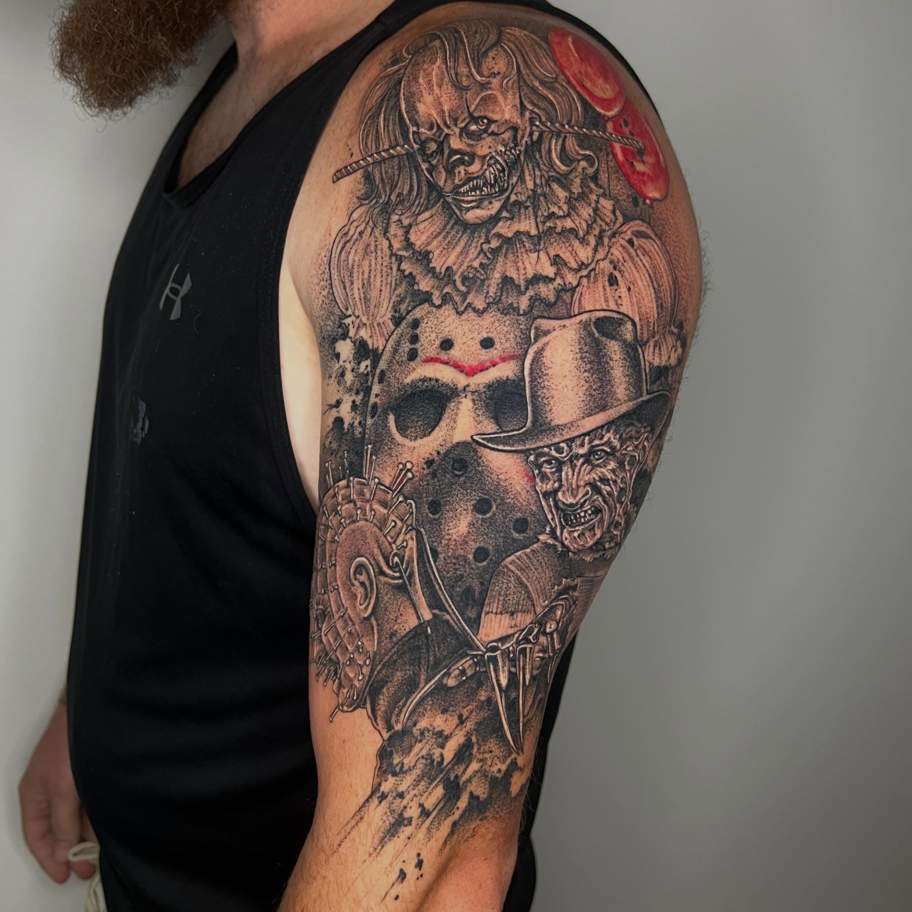 Tattoo by @tallartist — dotwork, realism