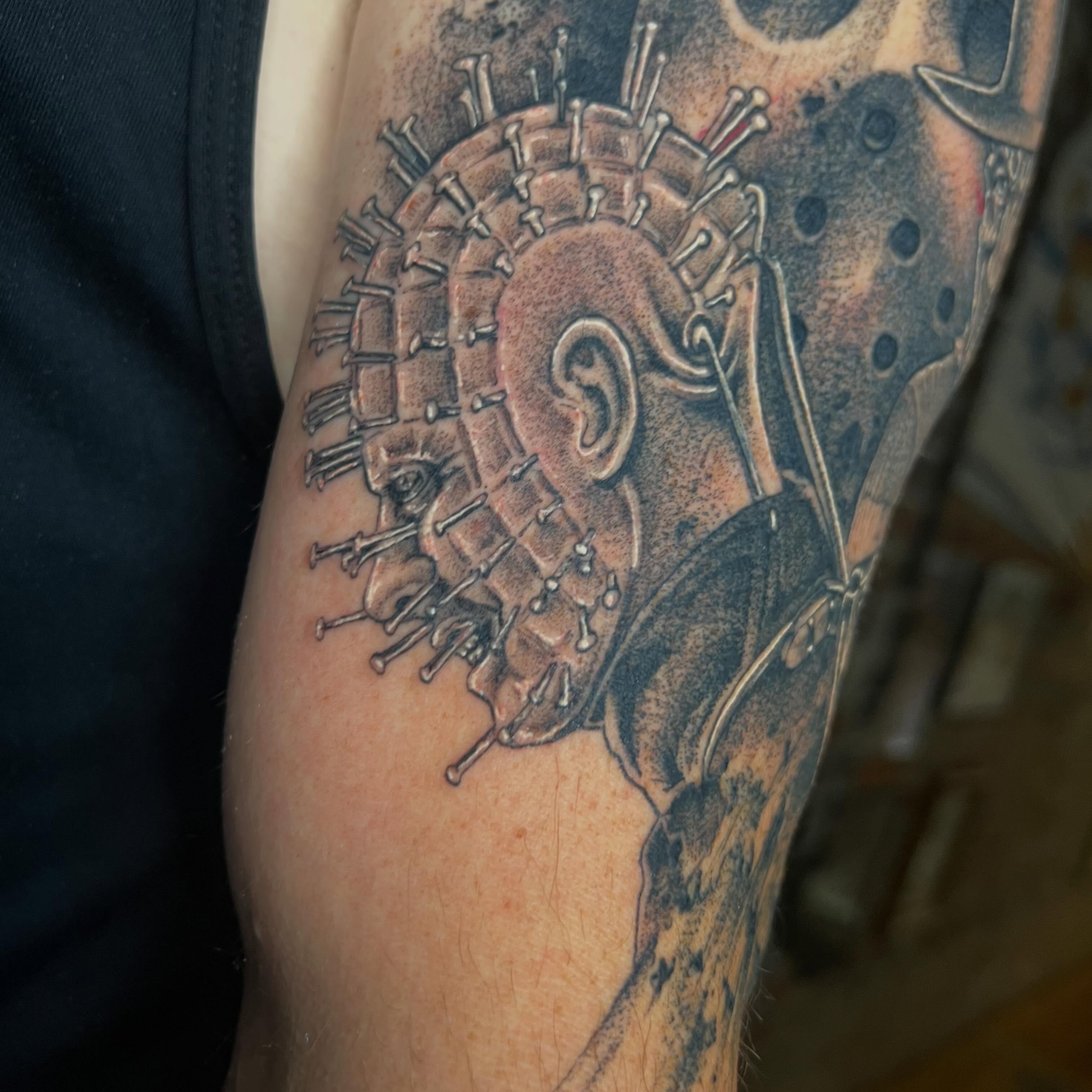Tattoo by @tallartist — black_and_grey, realism