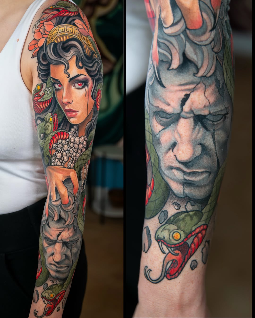 Tattoo by @lorenzolopezart — realism, neo_traditional