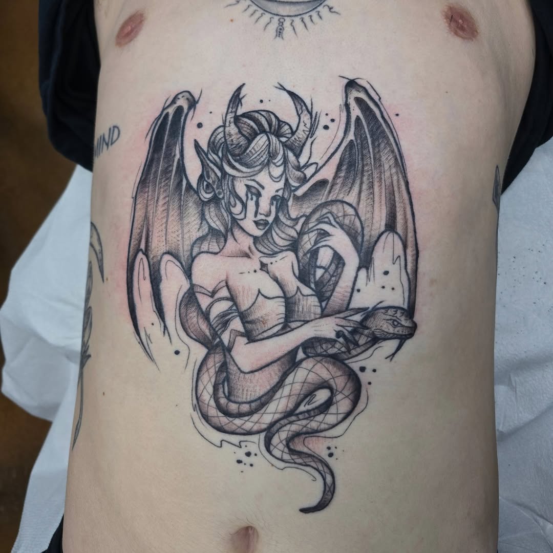 Tattoo by @jongriffintat2 — neo_traditional, black_and_grey