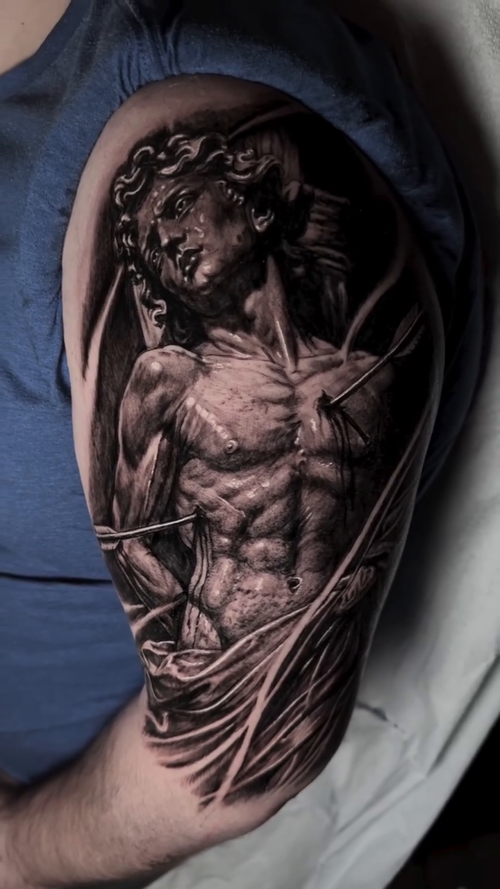 Tattoo by @coryjamestattoo — realism, black_and_grey