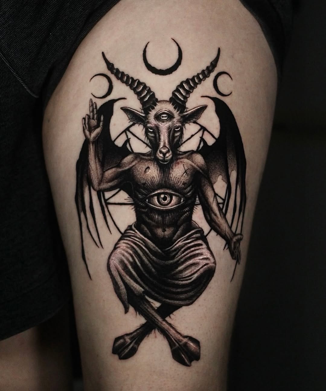 Tattoo by @h.black_ink — dark_realism, black_and_grey