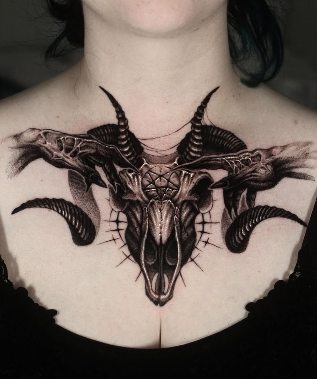 Tattoo by @h.black_ink — dark_realism, black_and_grey