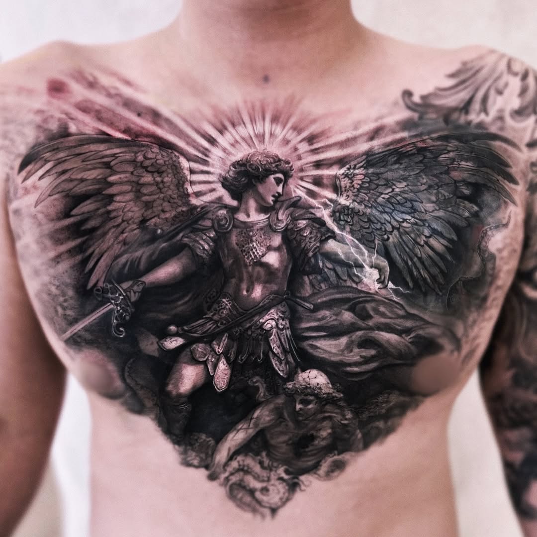 Tattoo by @tattooel_light — realism, black_and_grey
