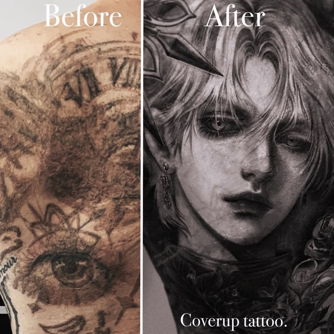 Tattoo by @tattooel_light — realism, black_and_grey