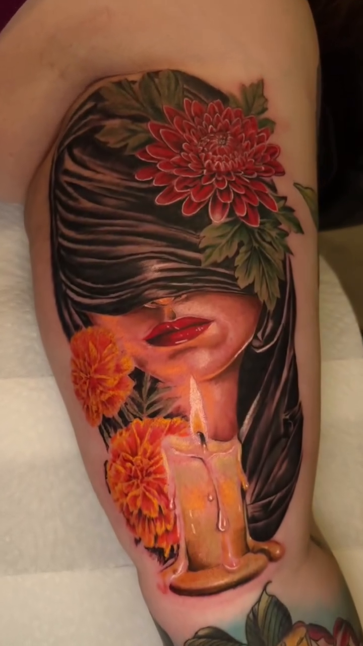 Tattoo by @xodiactattoo โ realism, dark_realism