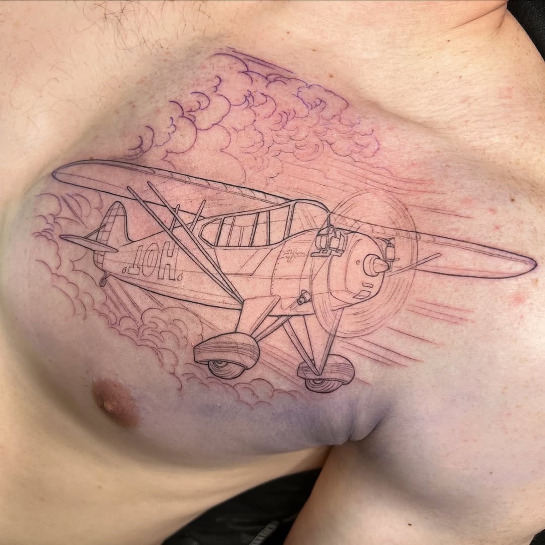 Tattoo by @2cartoony4me โ fine_line, illustrative