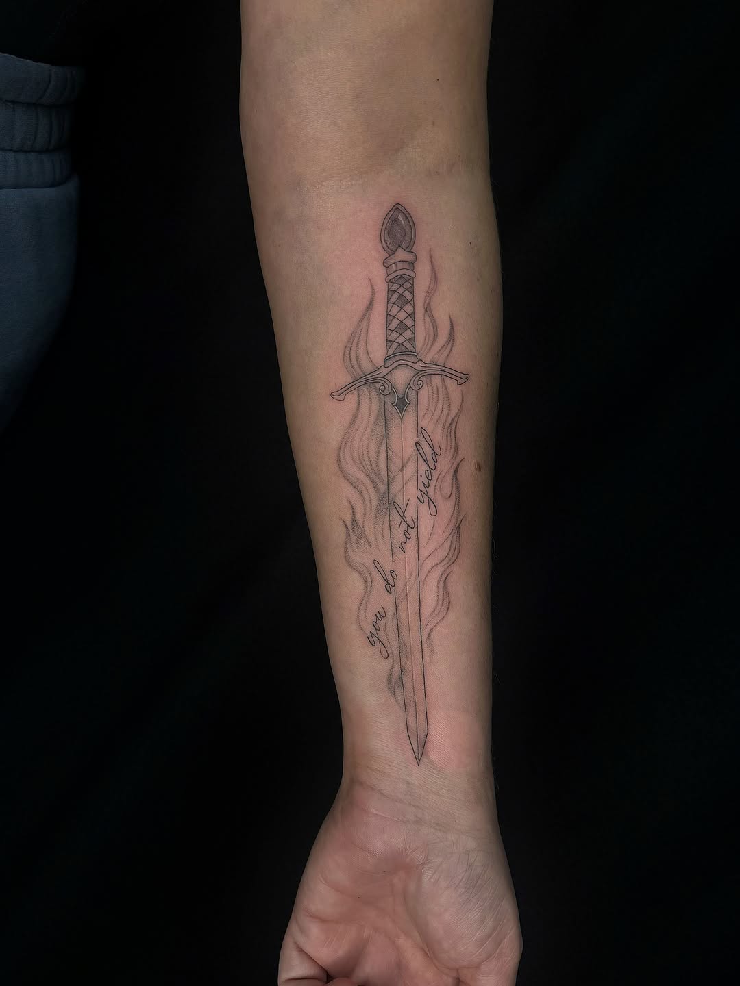 Tattoo by @cultofspice — fine_line, lettering_script