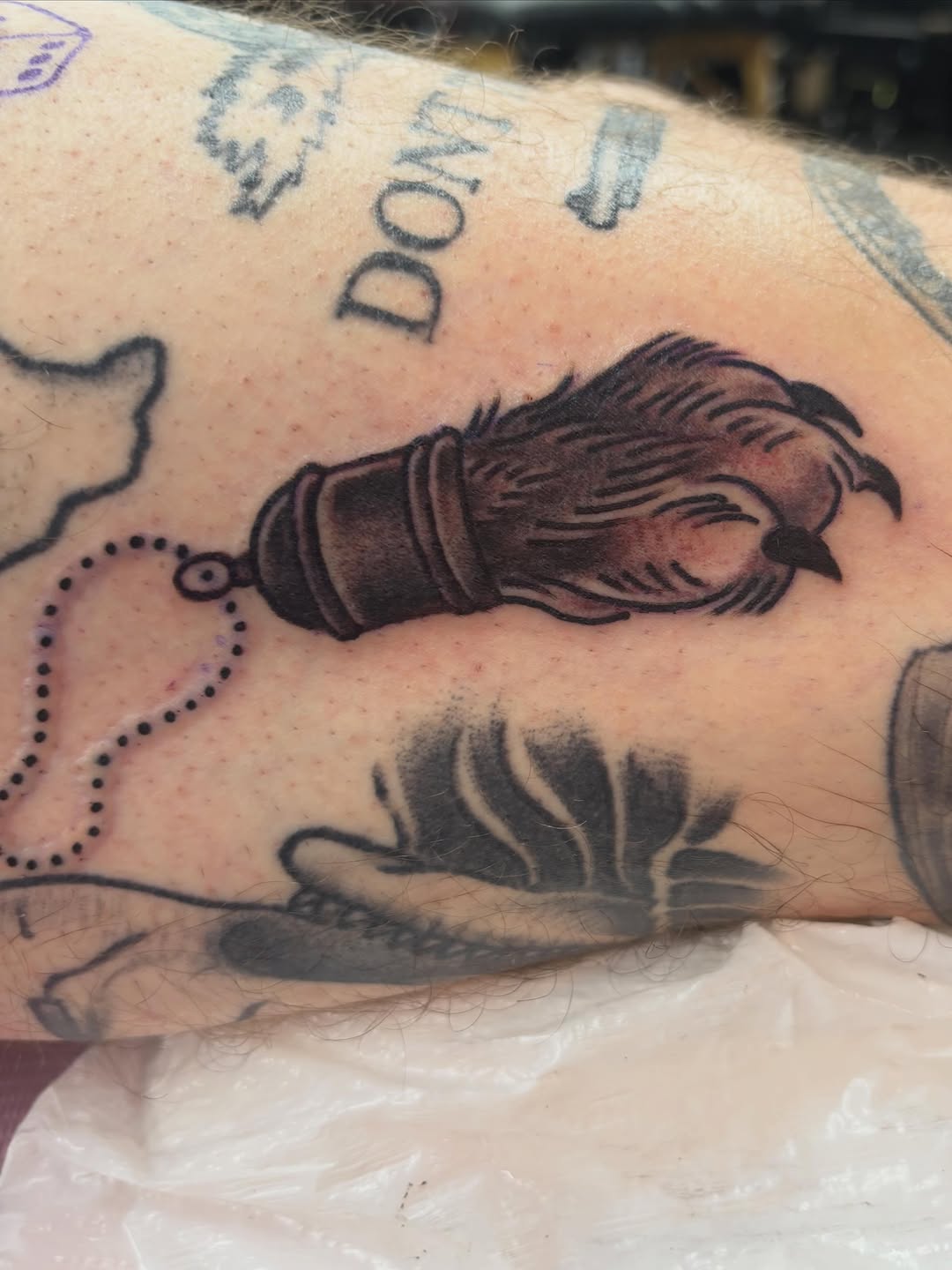 Tattoo by @oscartattooer — black_and_grey, realism