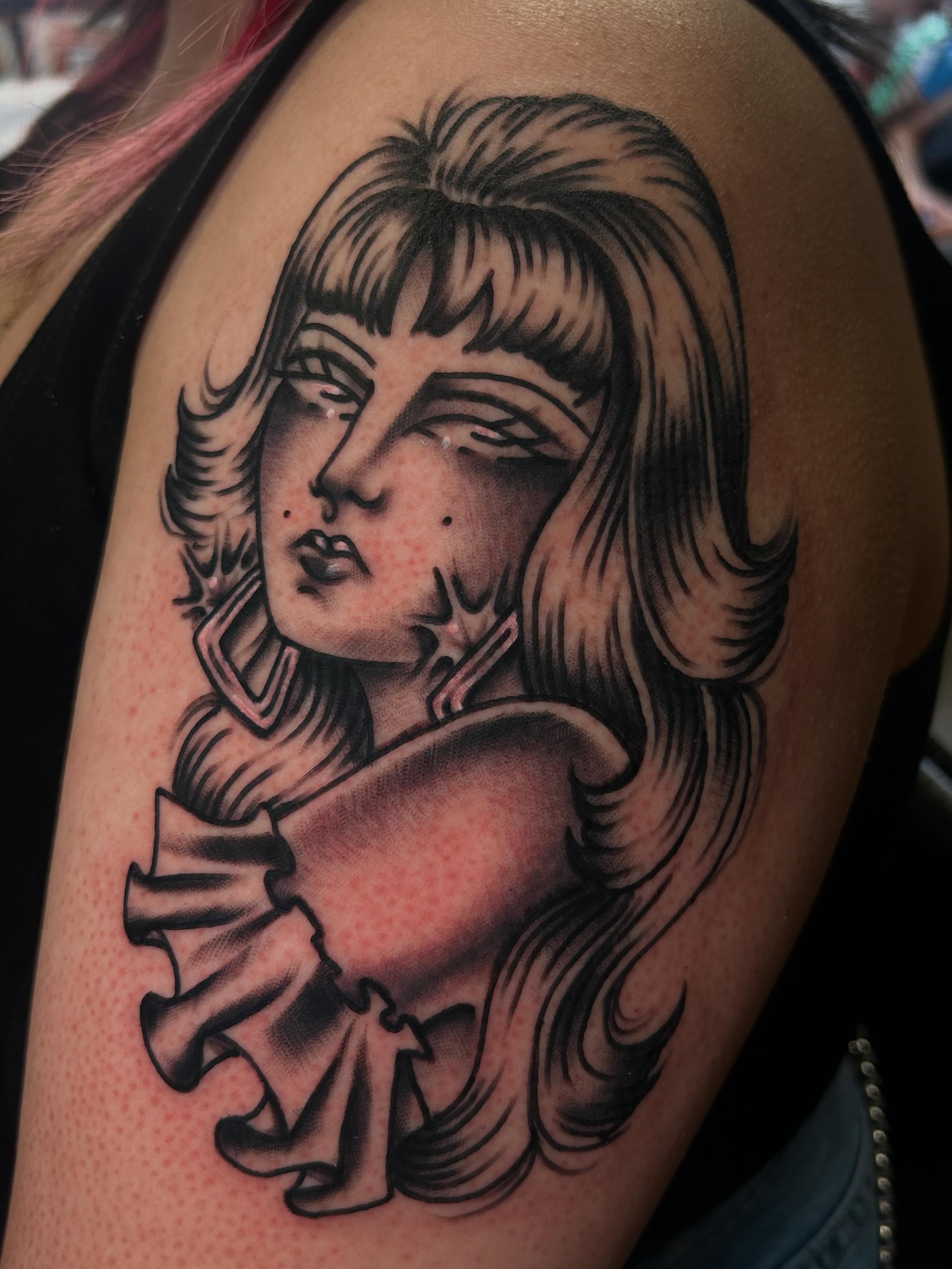 Tattoo by @salchichatattoos — black_and_grey