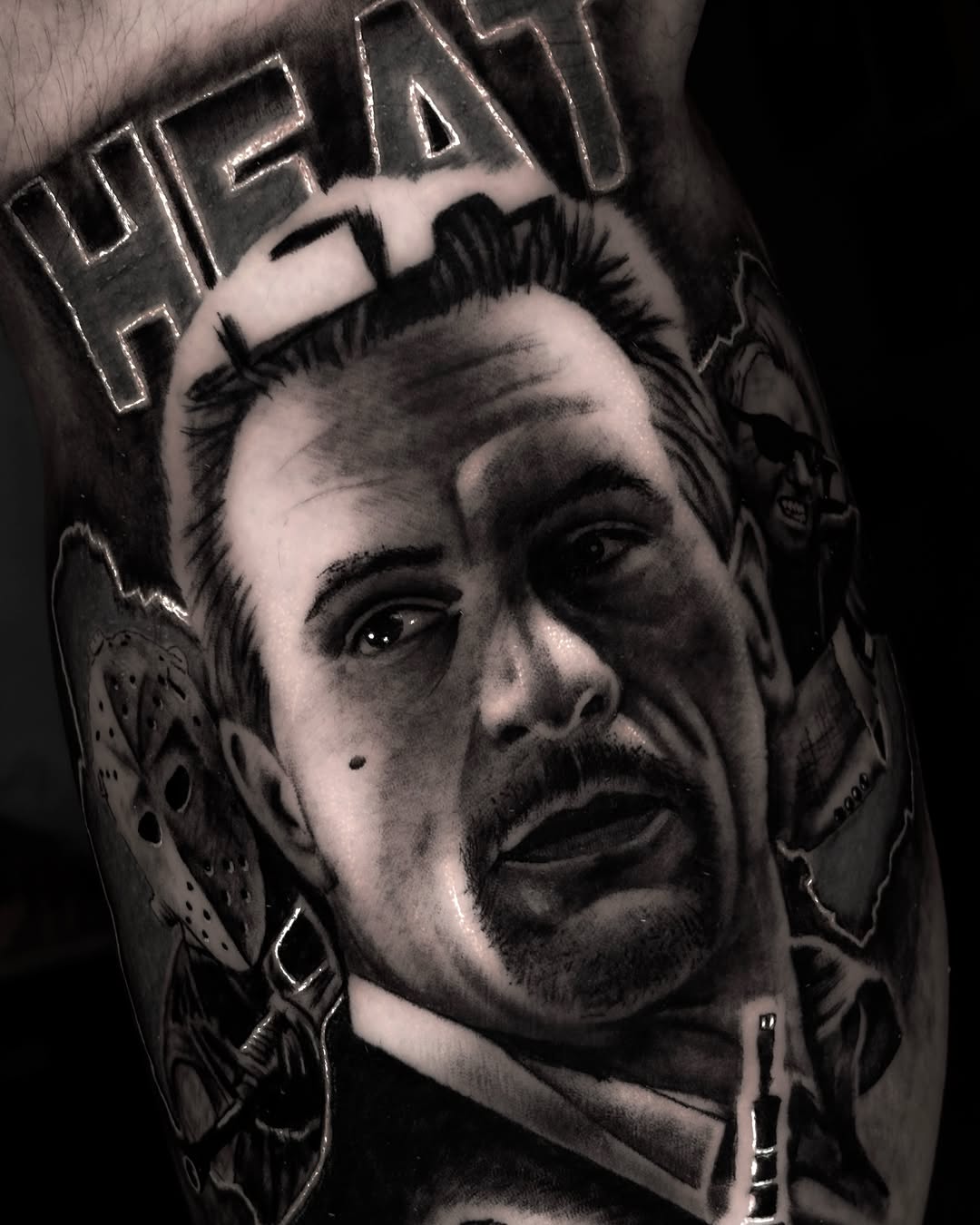 Portrait realism tattoo on the forearm by Trev