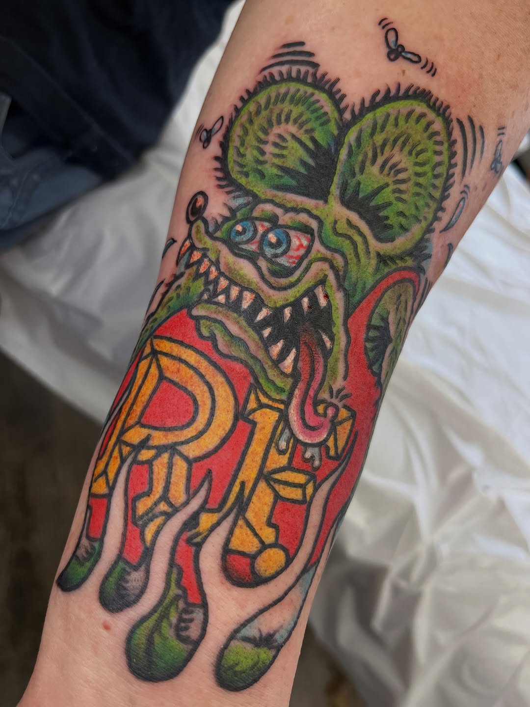 Tattoo by @tiberitattoo — new_school, trash_polka