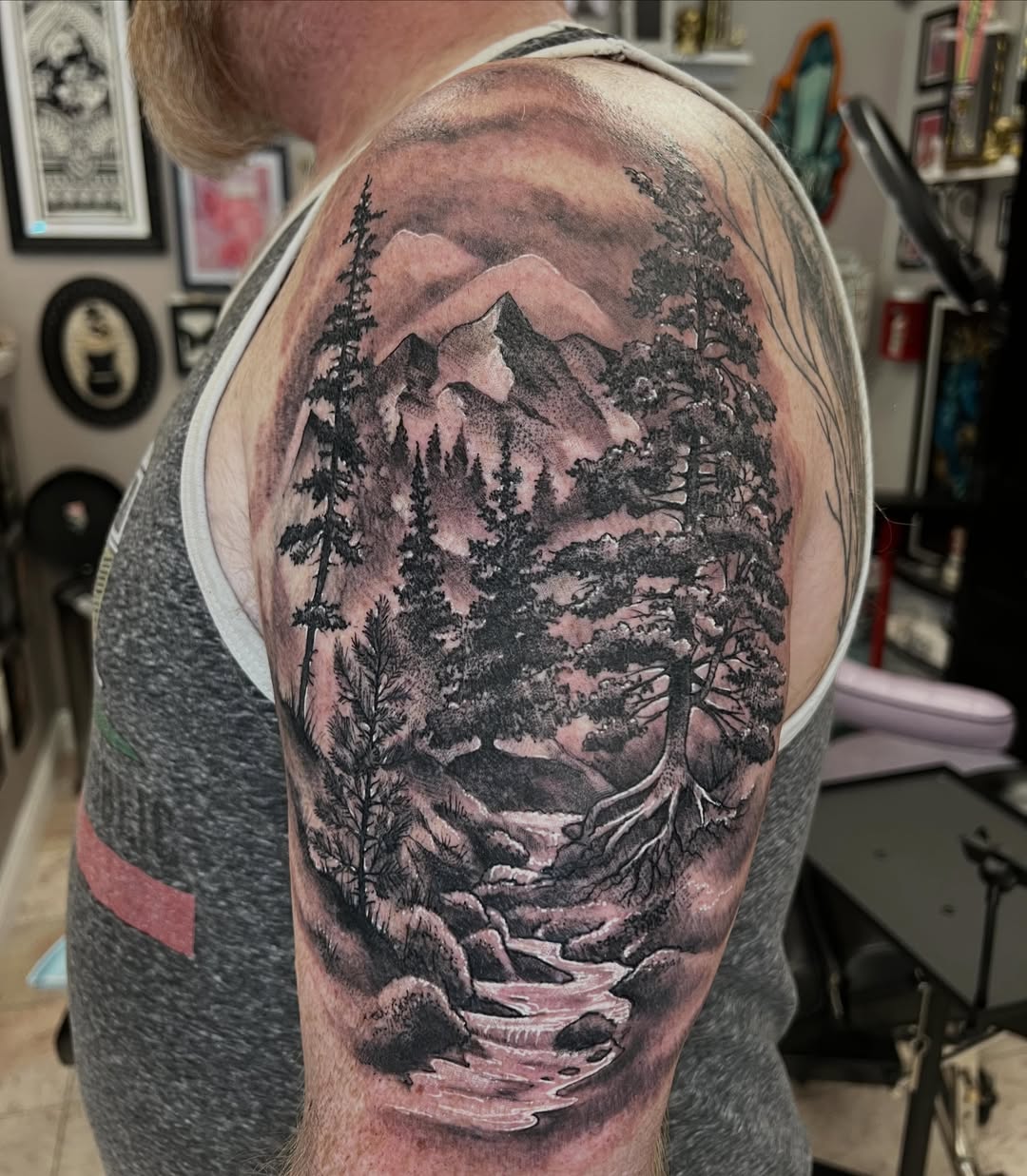 Tattoo by @bridgetpunsalangtattoos — realism, black_and_grey