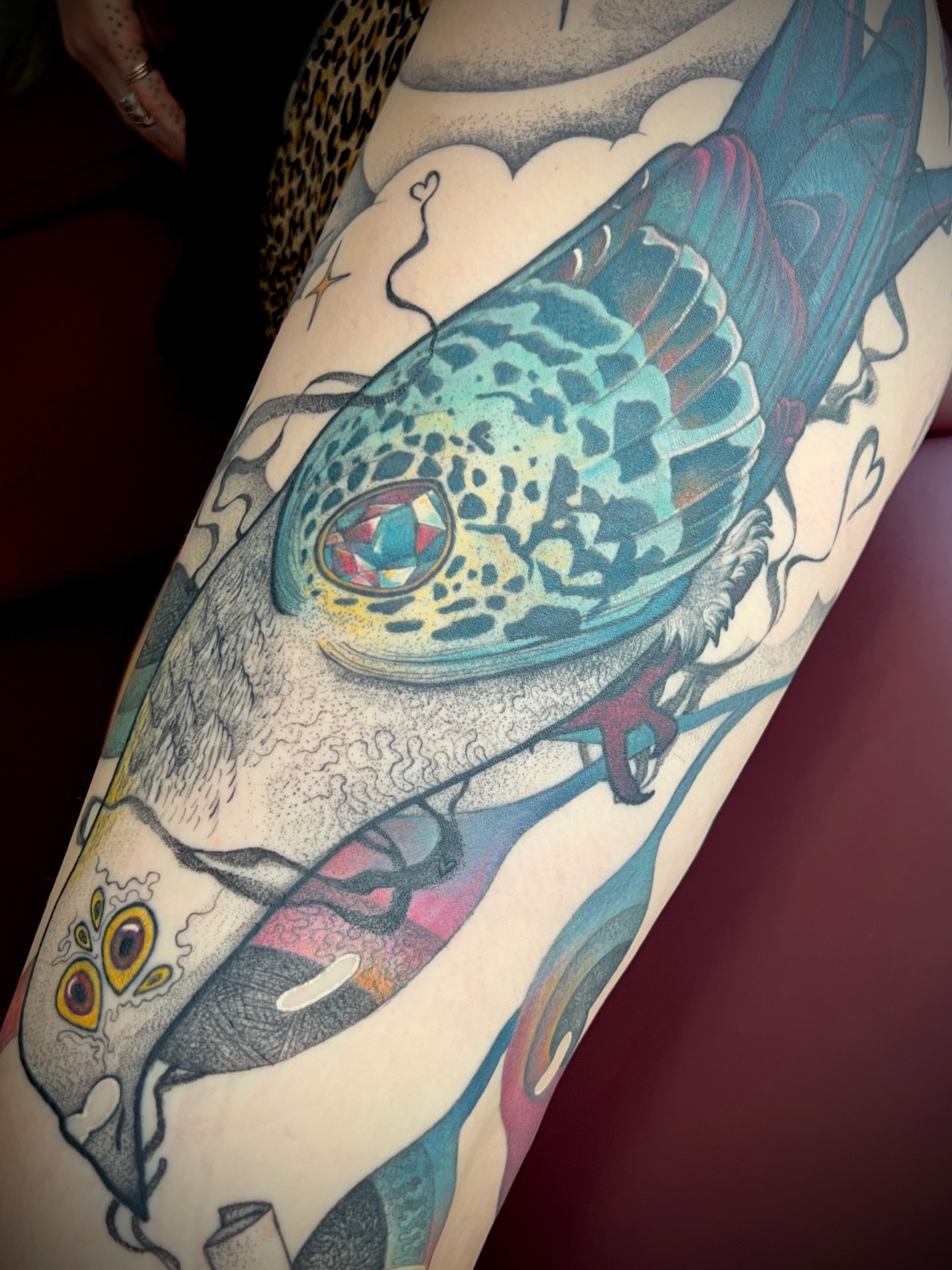 Bird dotwork tattoo on the forearm by ✨ Pata Pardee ✨ illustration tattoo