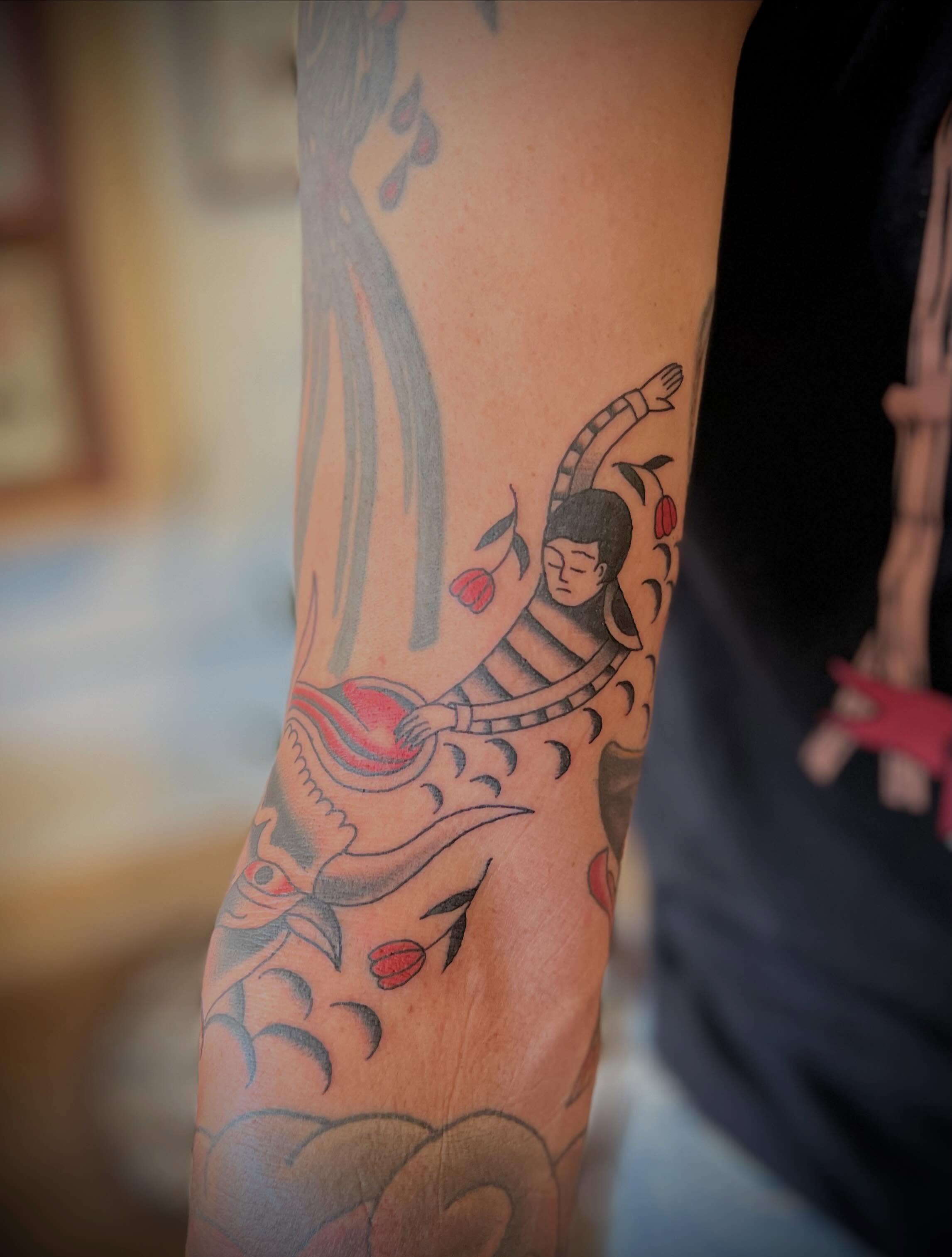 Tattoo by @david_tattselhoff — american_traditional, dotwork